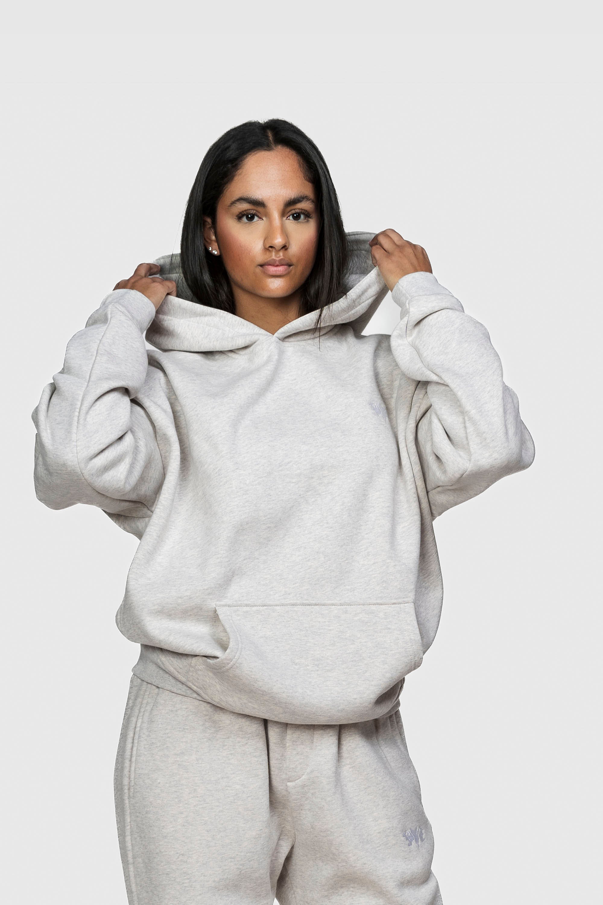 BASIC HOODIE GREY MELANGE