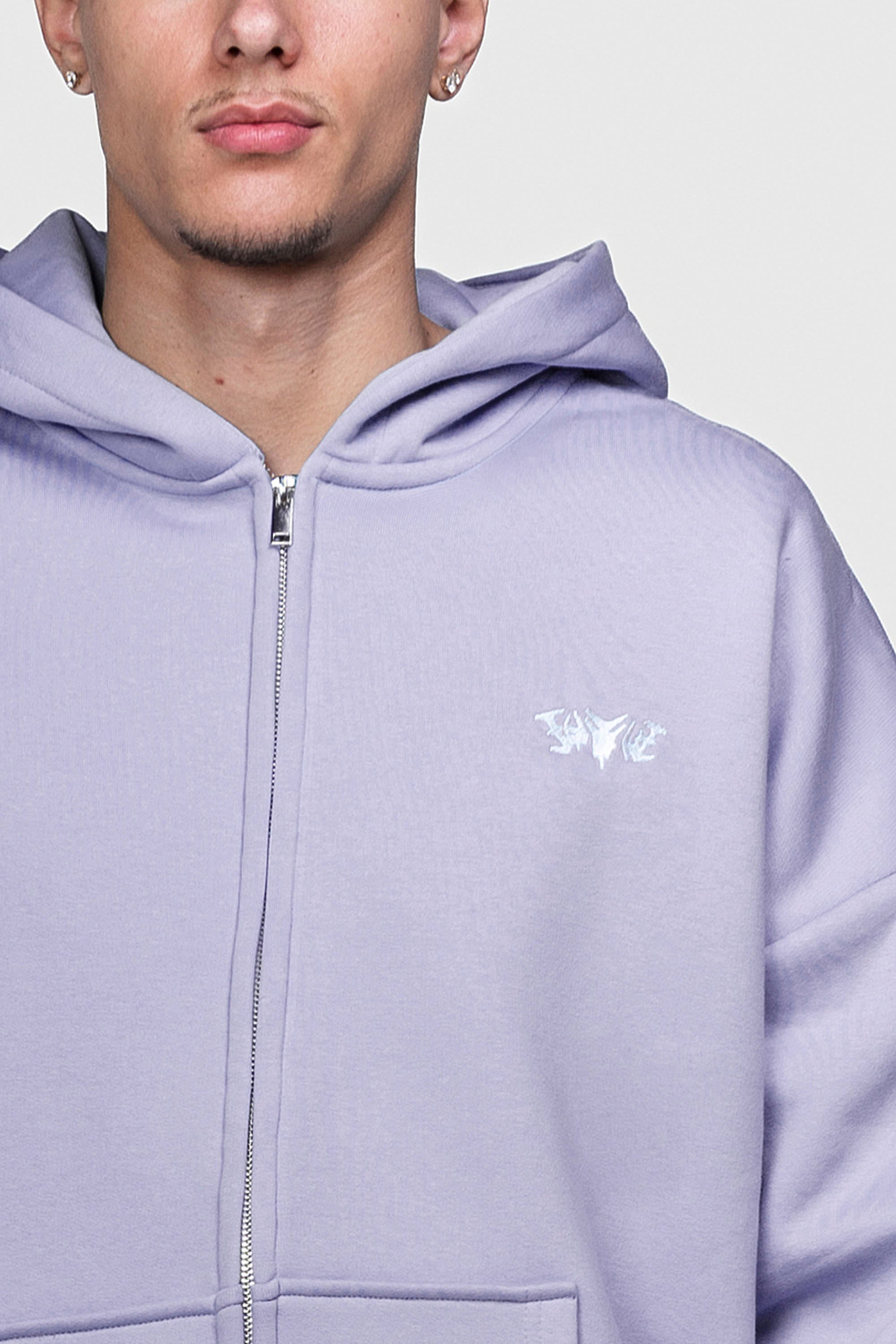 BASIC ZIP HOODIE PURPLE