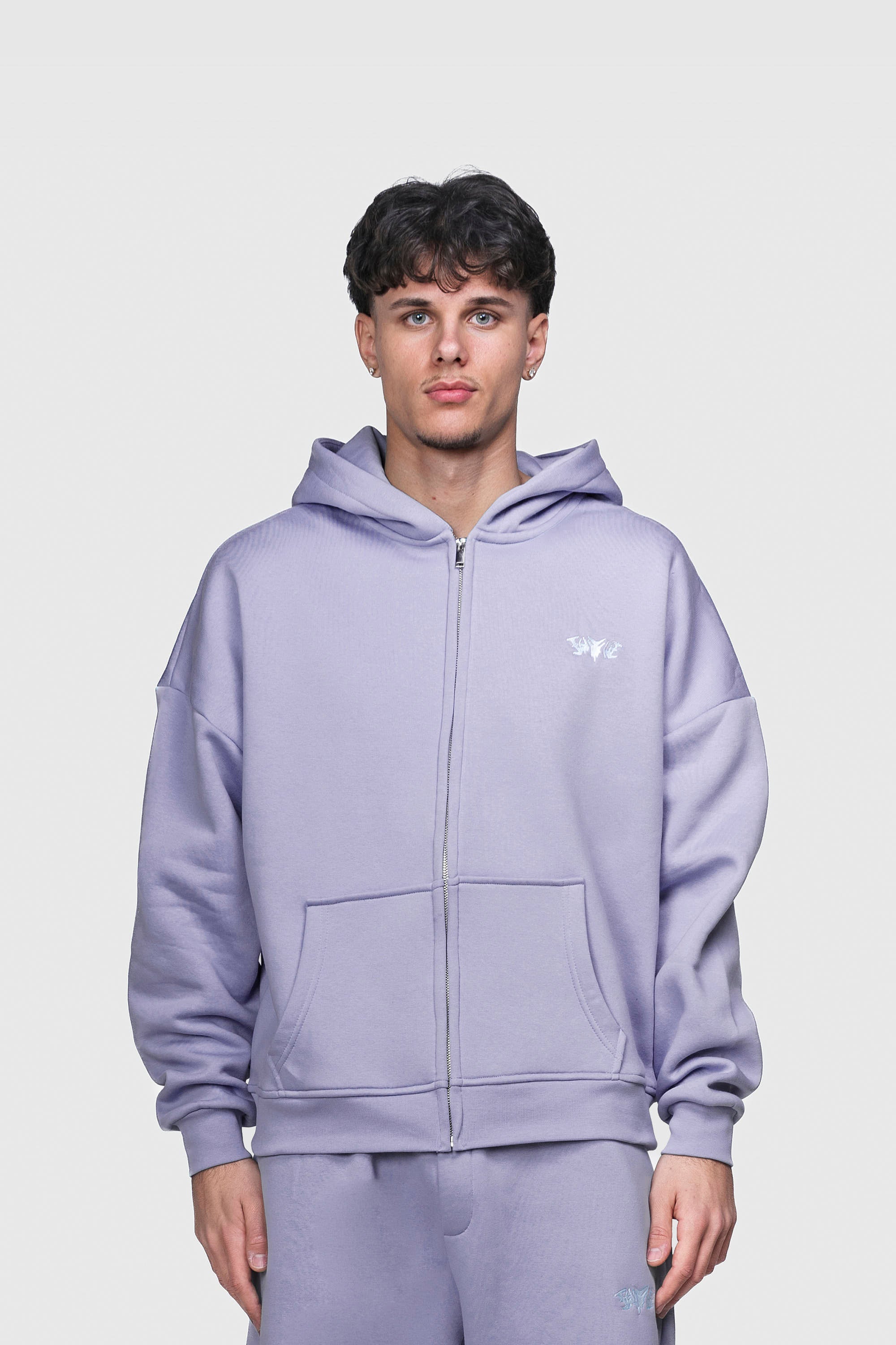 BASIC ZIP HOODIE PURPLE