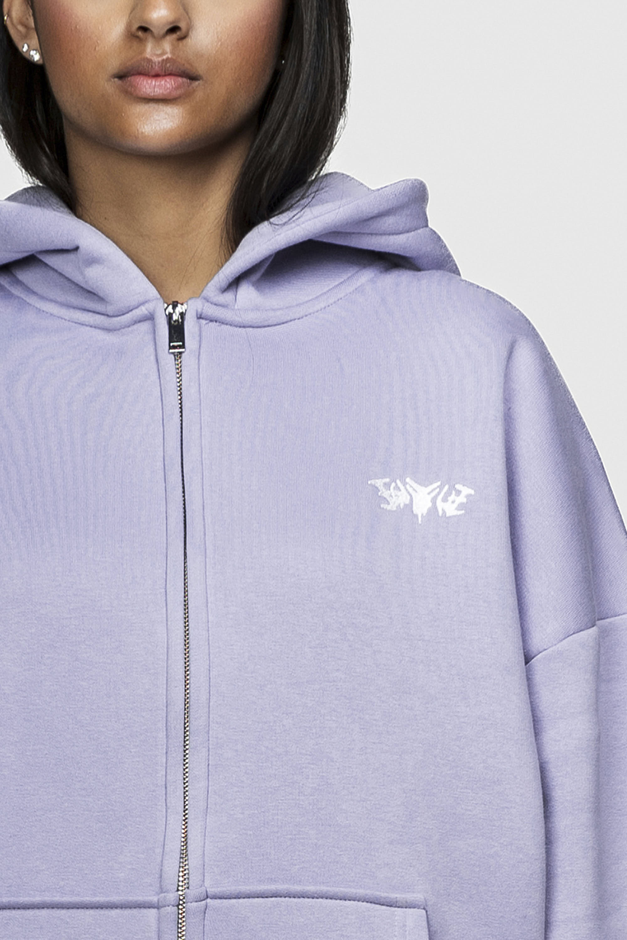 BASIC ZIP HOODIE PURPLE