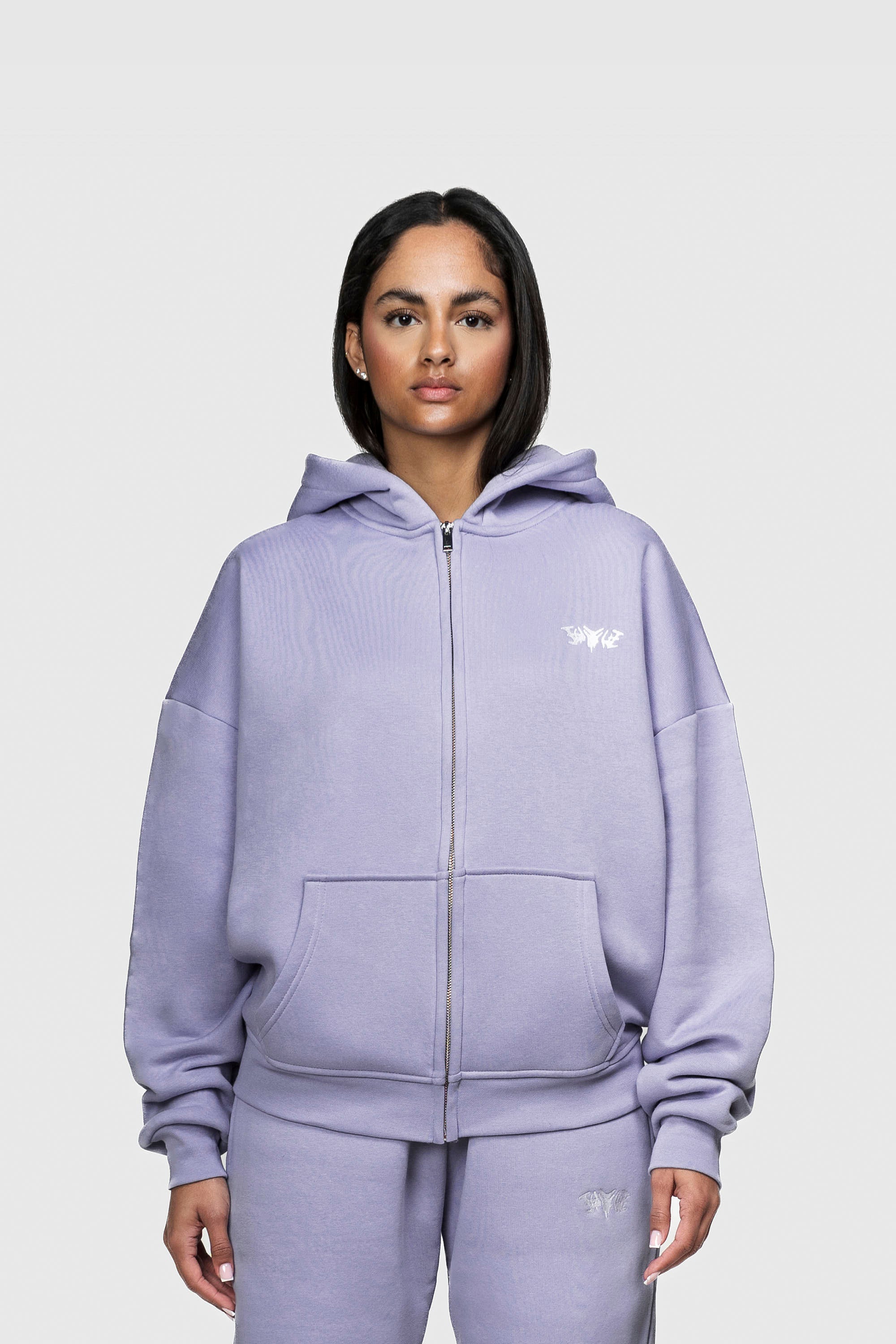 BASIC ZIP HOODIE PURPLE