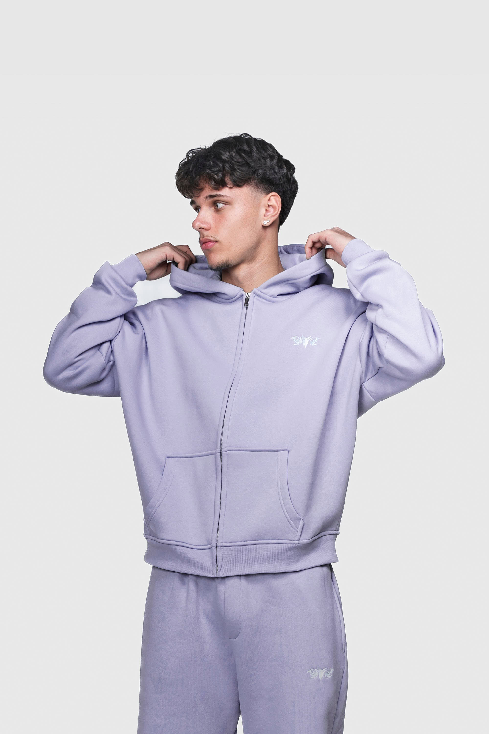 BASIC ZIP HOODIE PURPLE