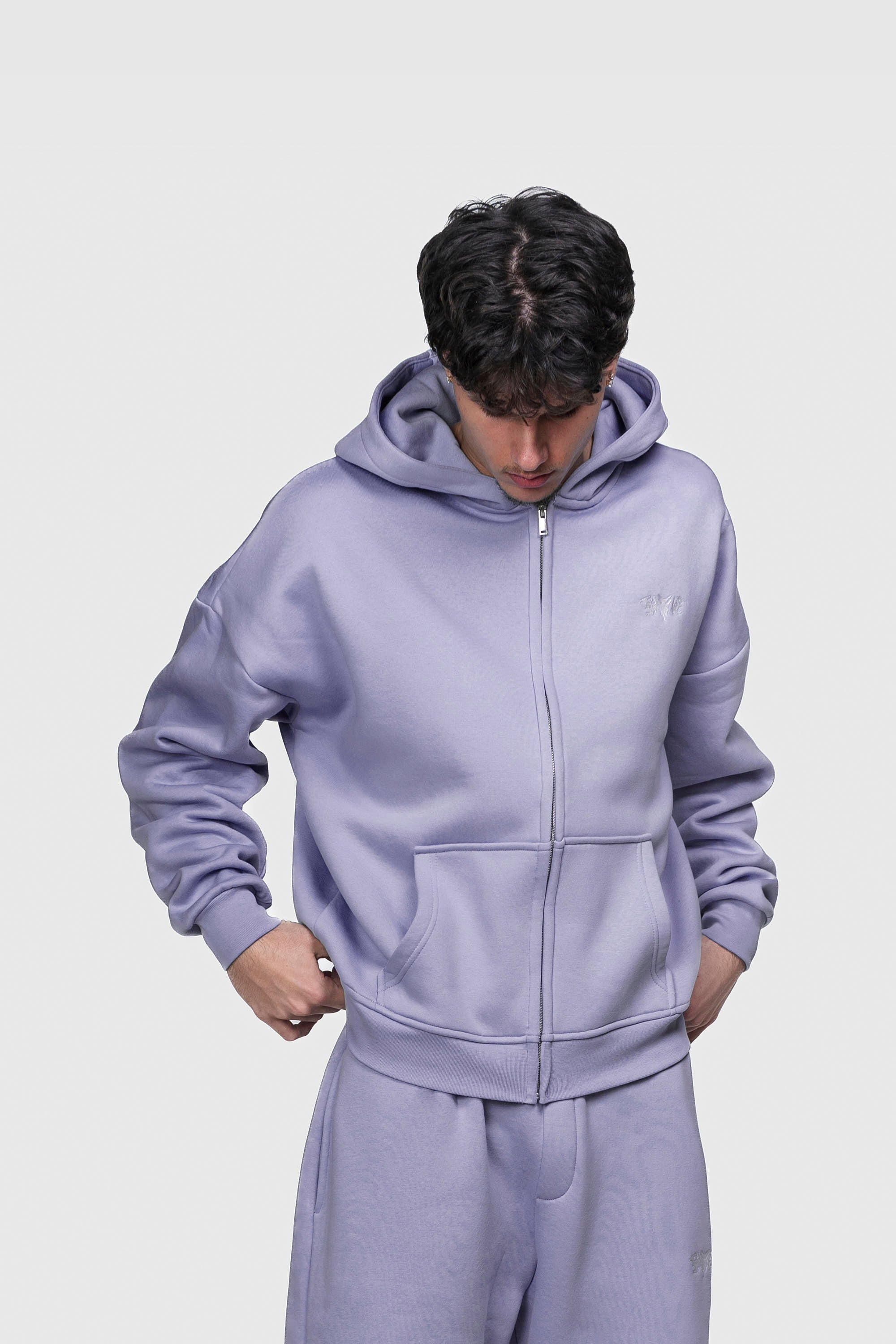 BASIC ZIP HOODIE PURPLE