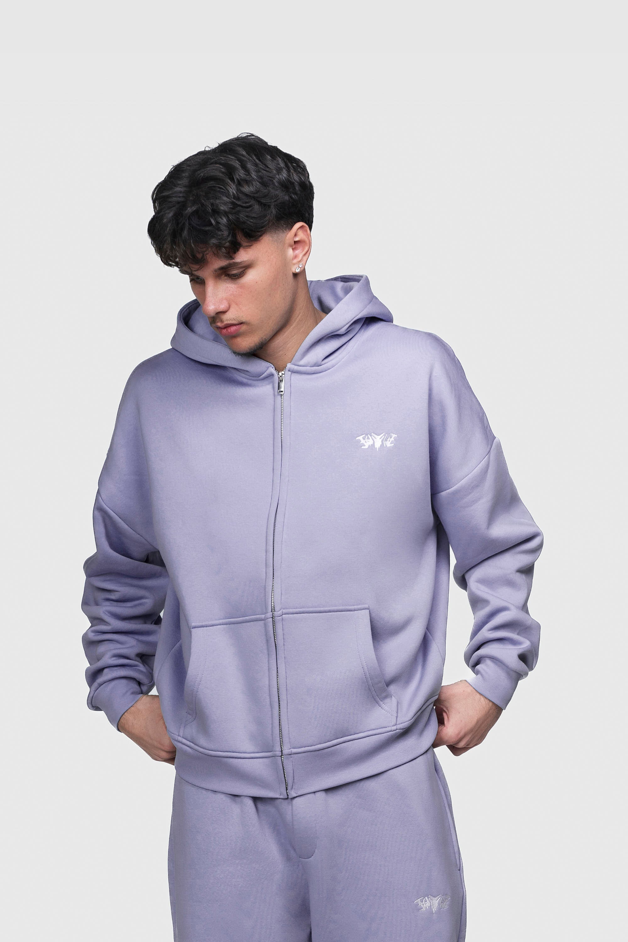 BASIC ZIP HOODIE PURPLE