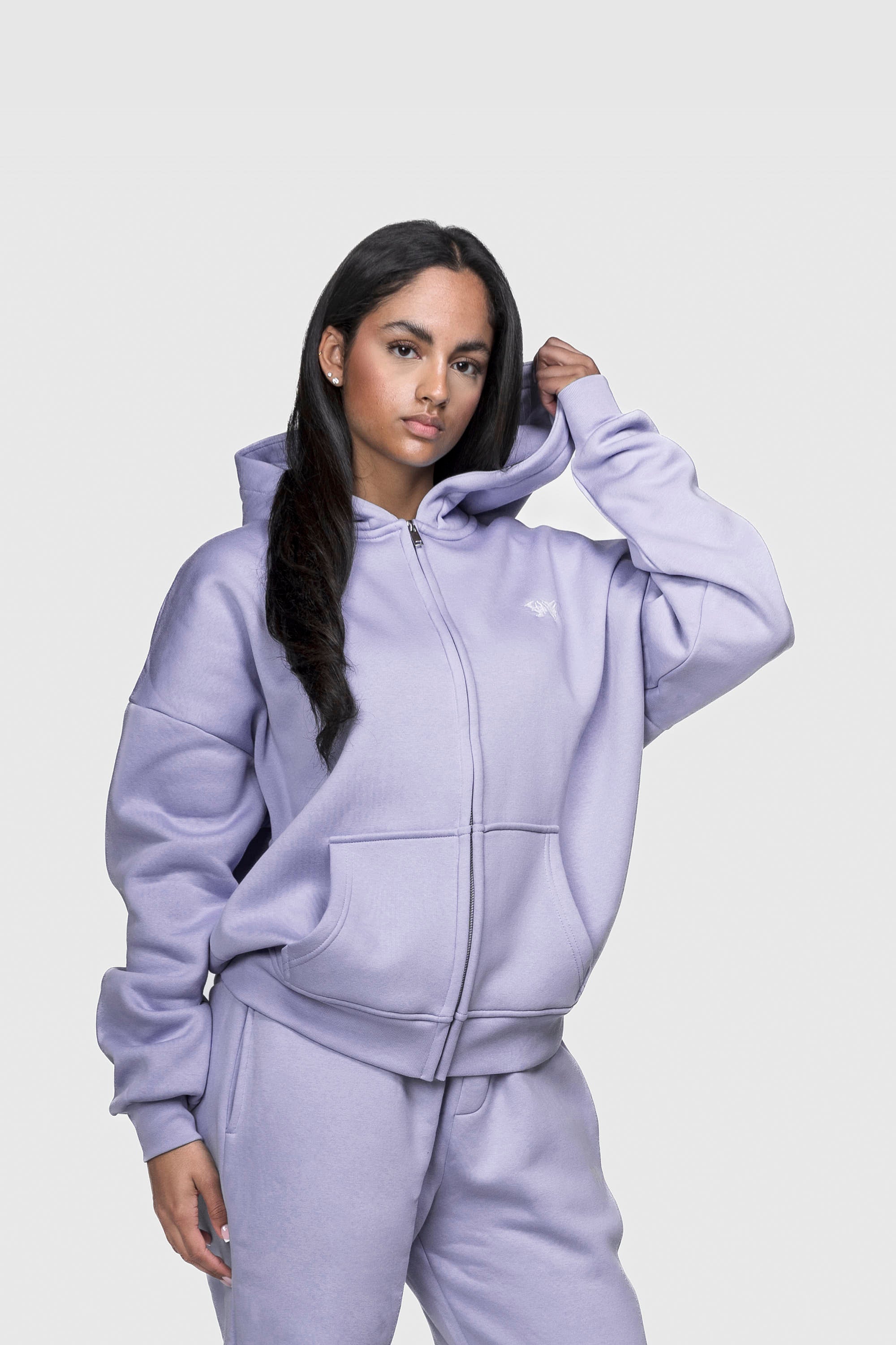 BASIC ZIP HOODIE PURPLE