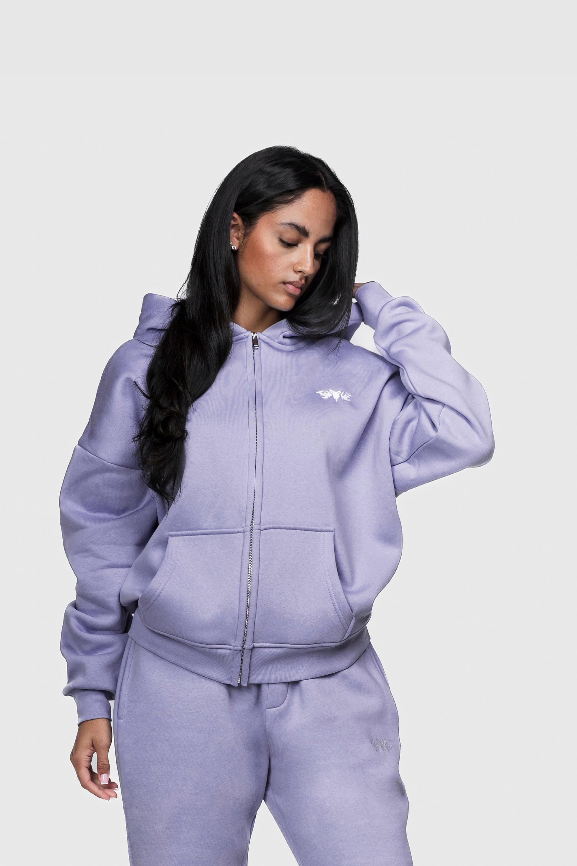 BASIC ZIP HOODIE PURPLE