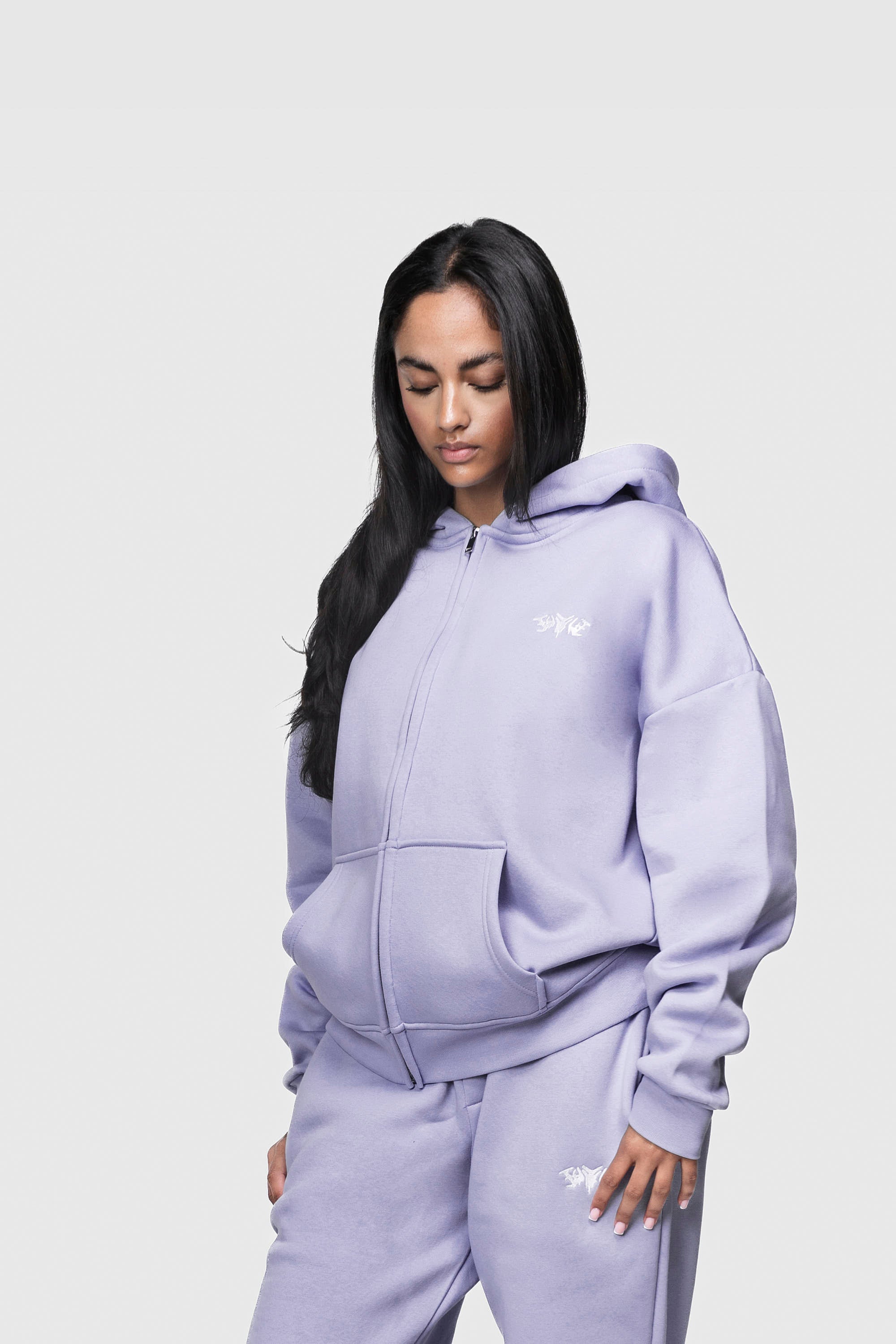BASIC ZIP HOODIE PURPLE