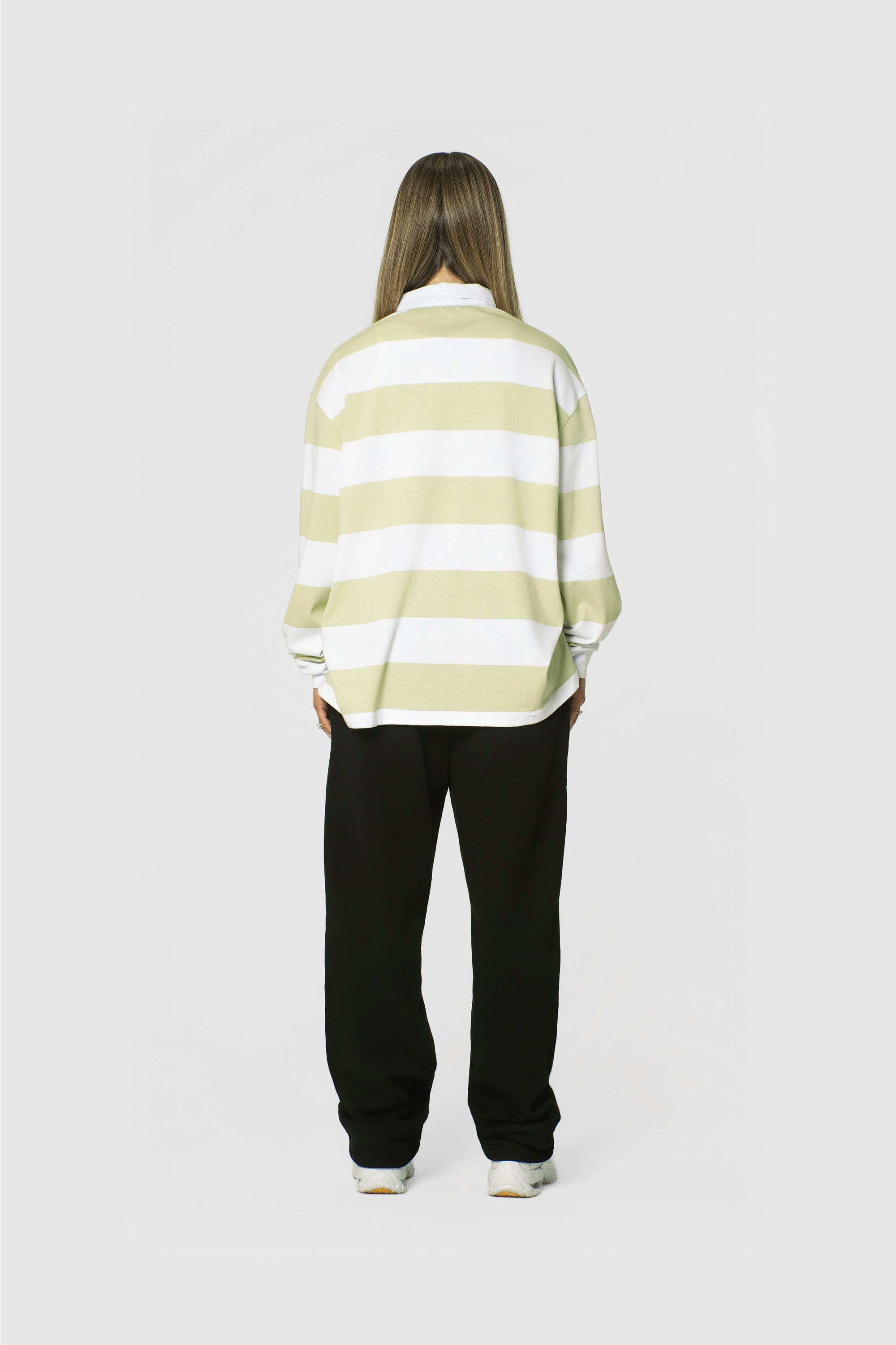 STRIPE POLO SHIRT LONG MINT