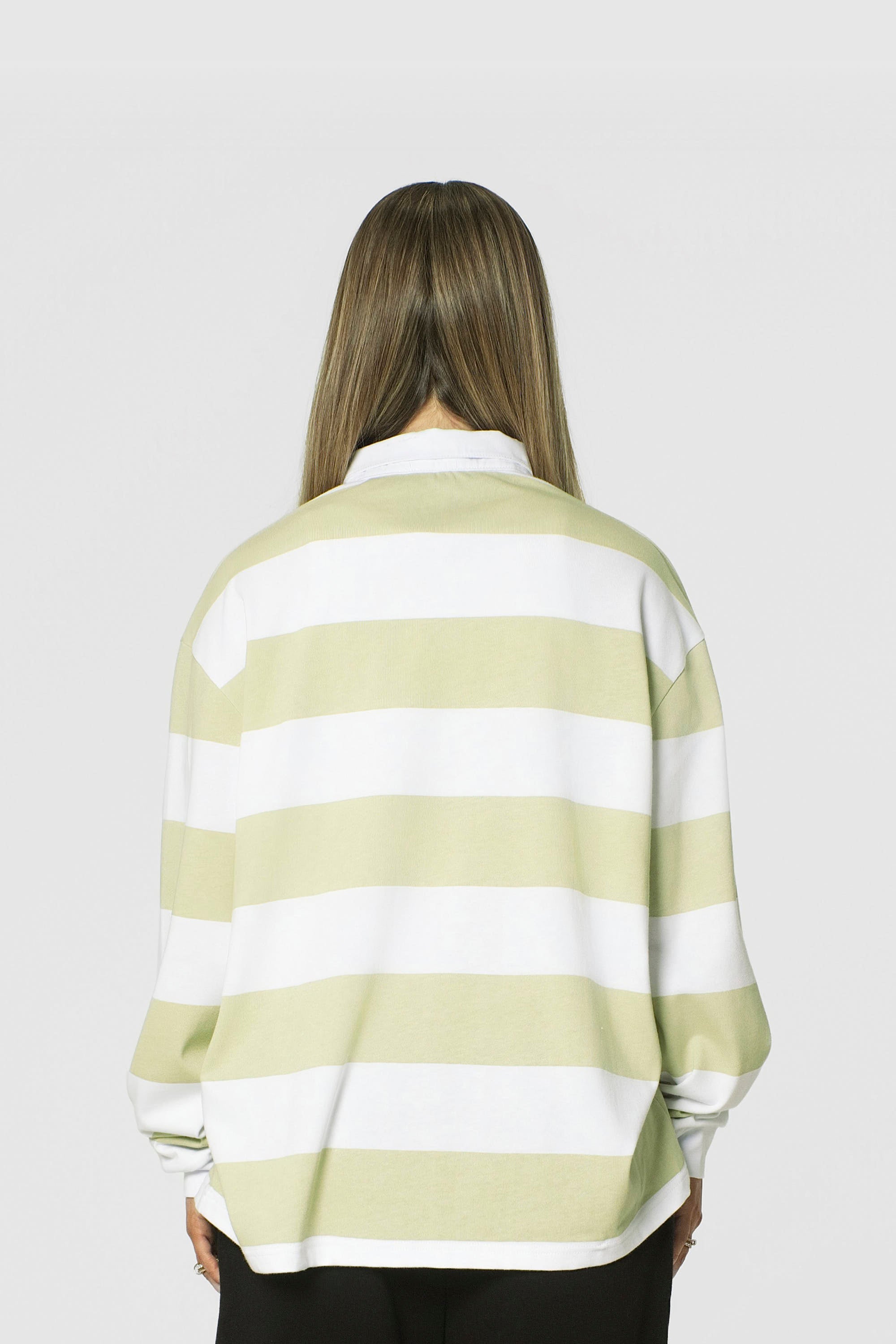 STRIPE POLO SHIRT LONG MINT