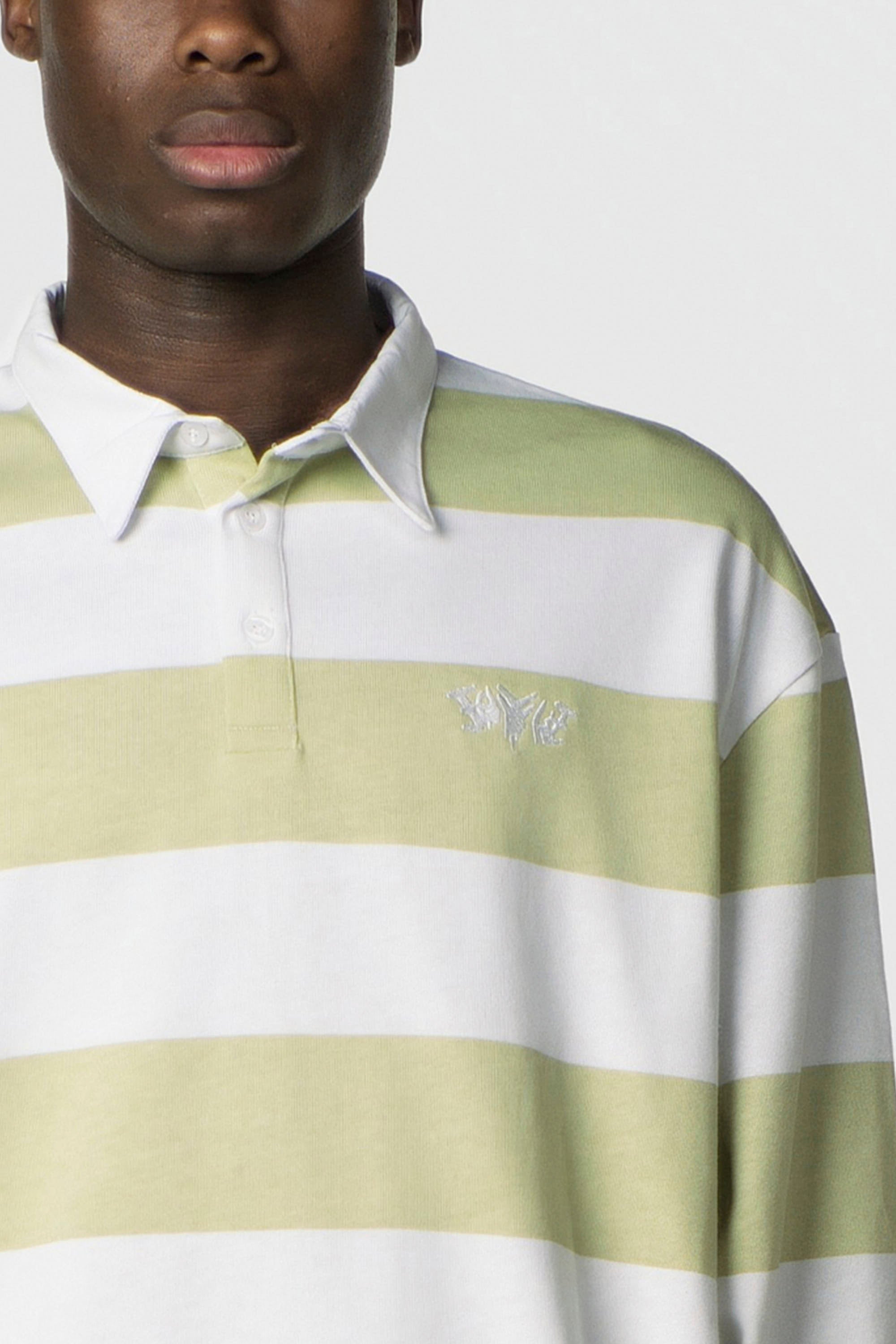 STRIPE POLO SHIRT LONG MINT