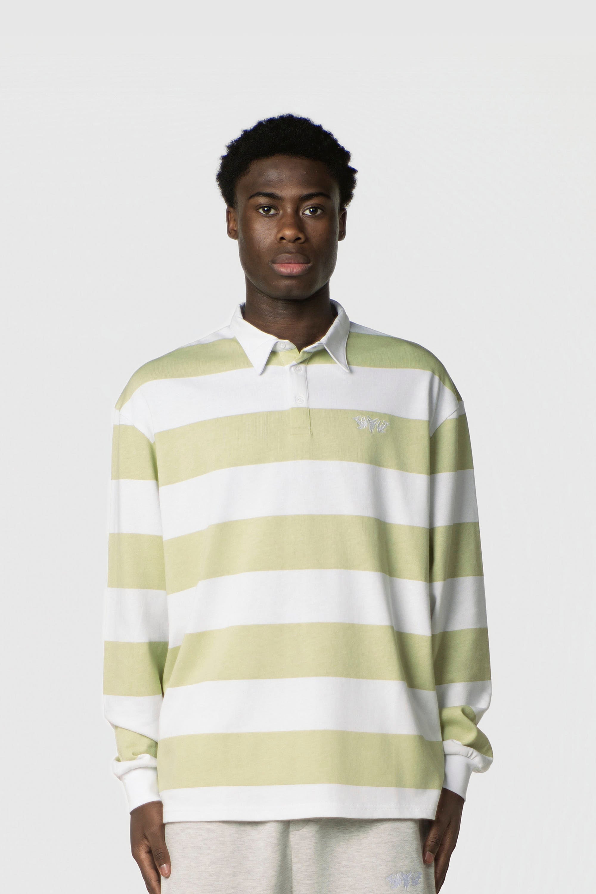 STRIPE POLO SHIRT LONG MINT
