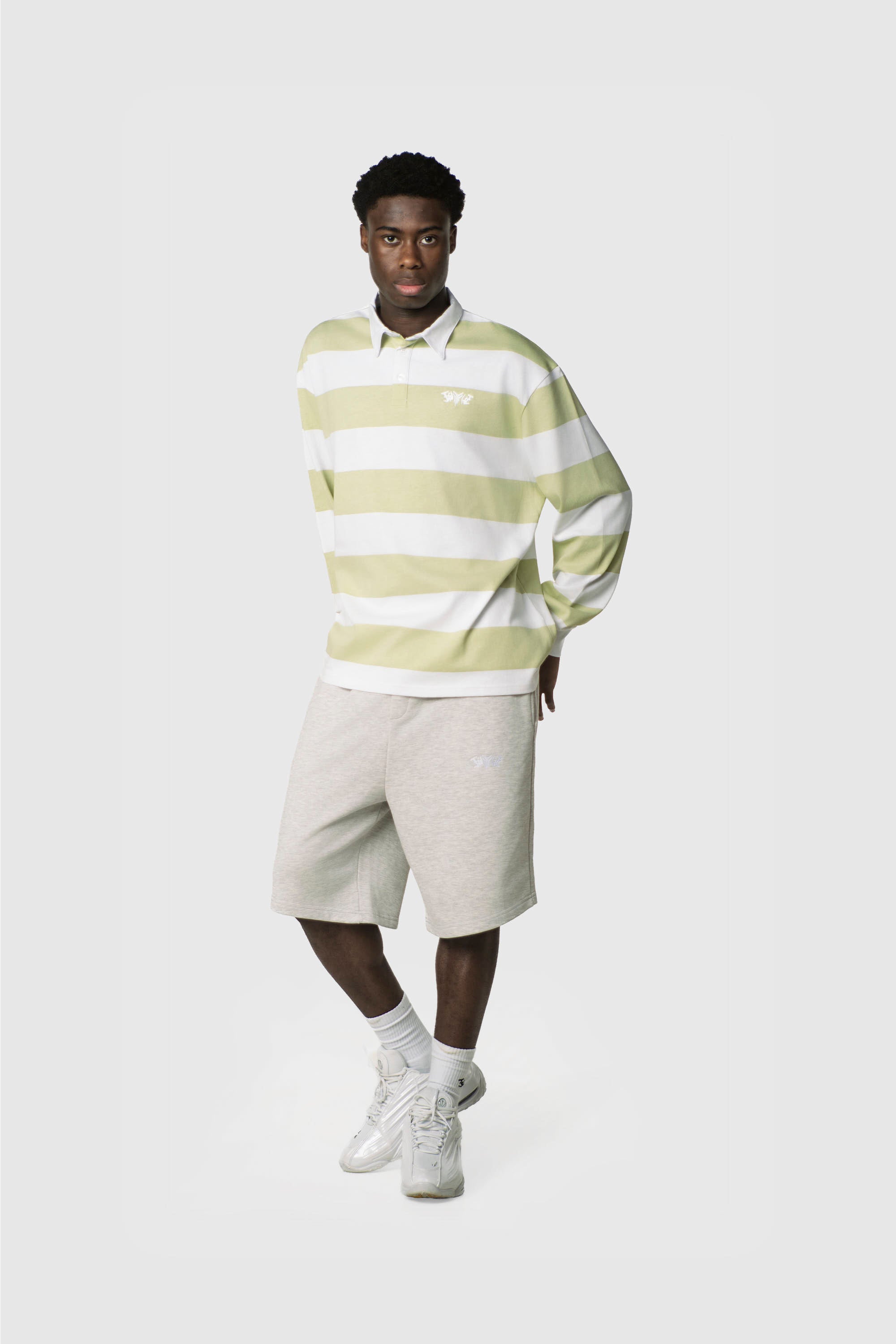STRIPE POLO SHIRT LONG MINT