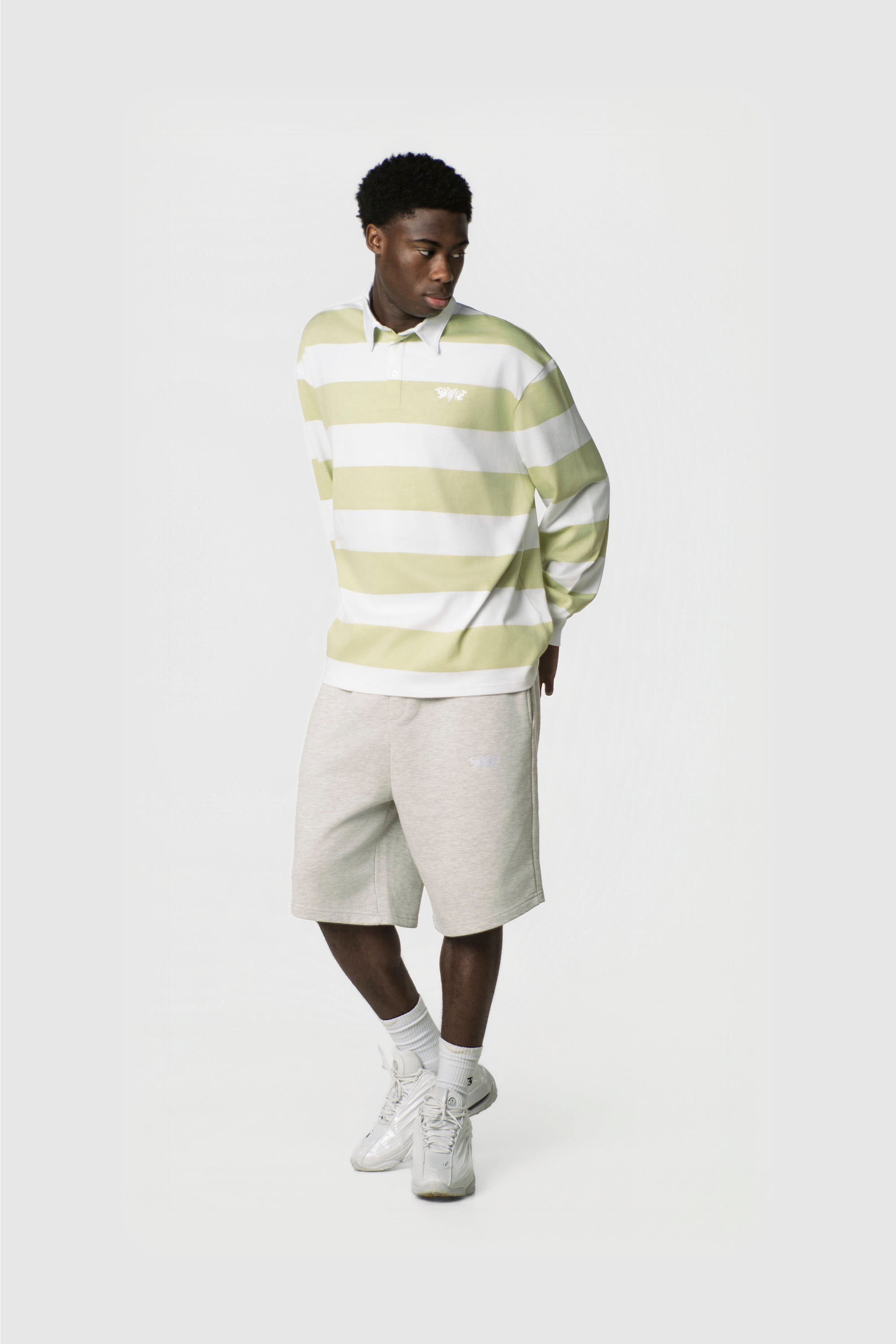 STRIPE POLO SHIRT LONG MINT