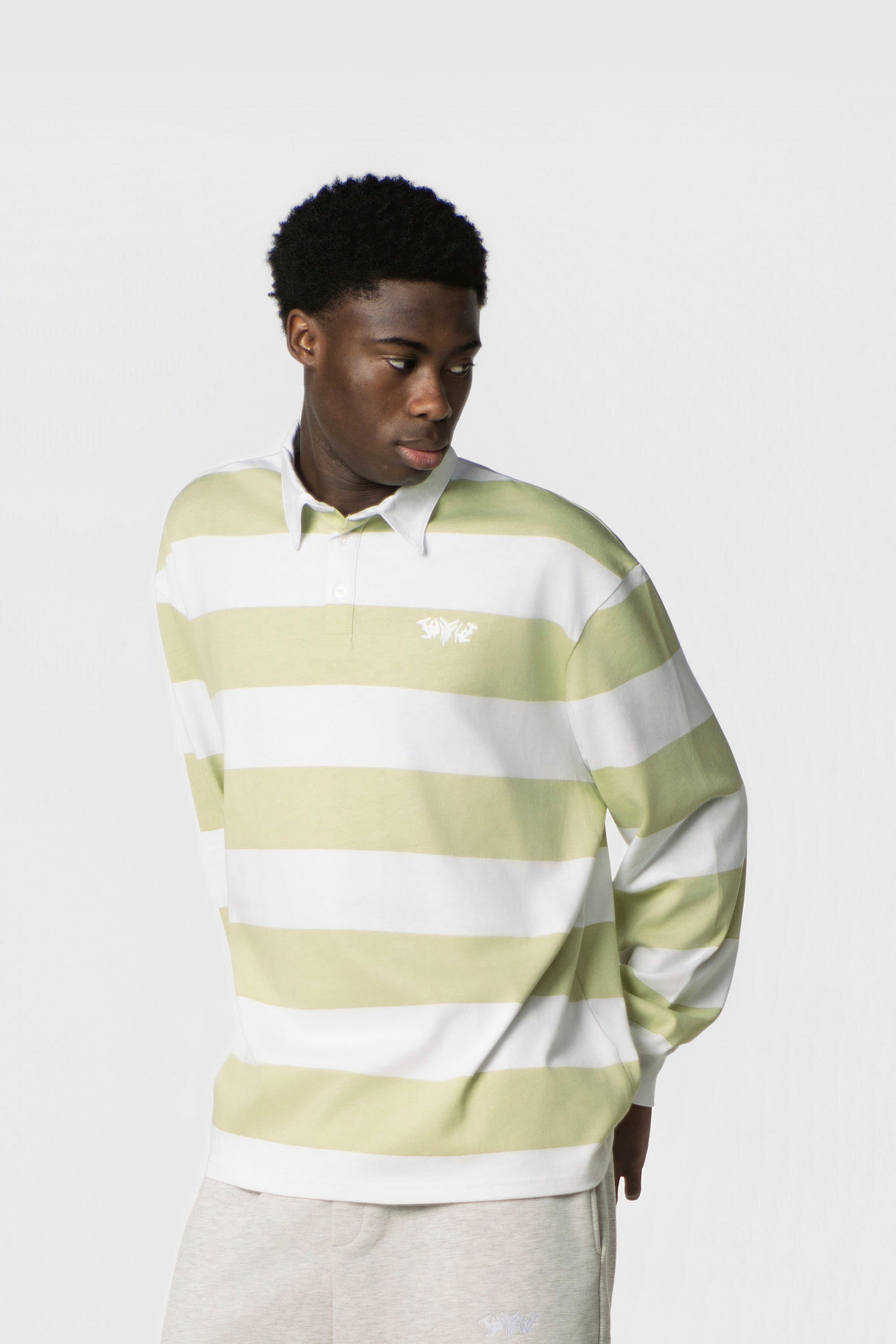 STRIPE POLO SHIRT LONG MINT