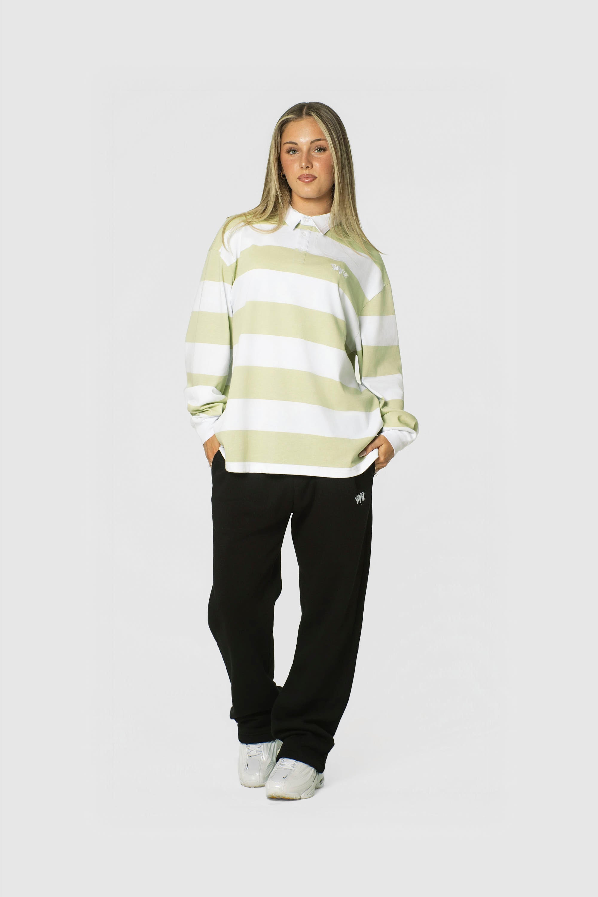 STRIPE POLO SHIRT LONG MINT