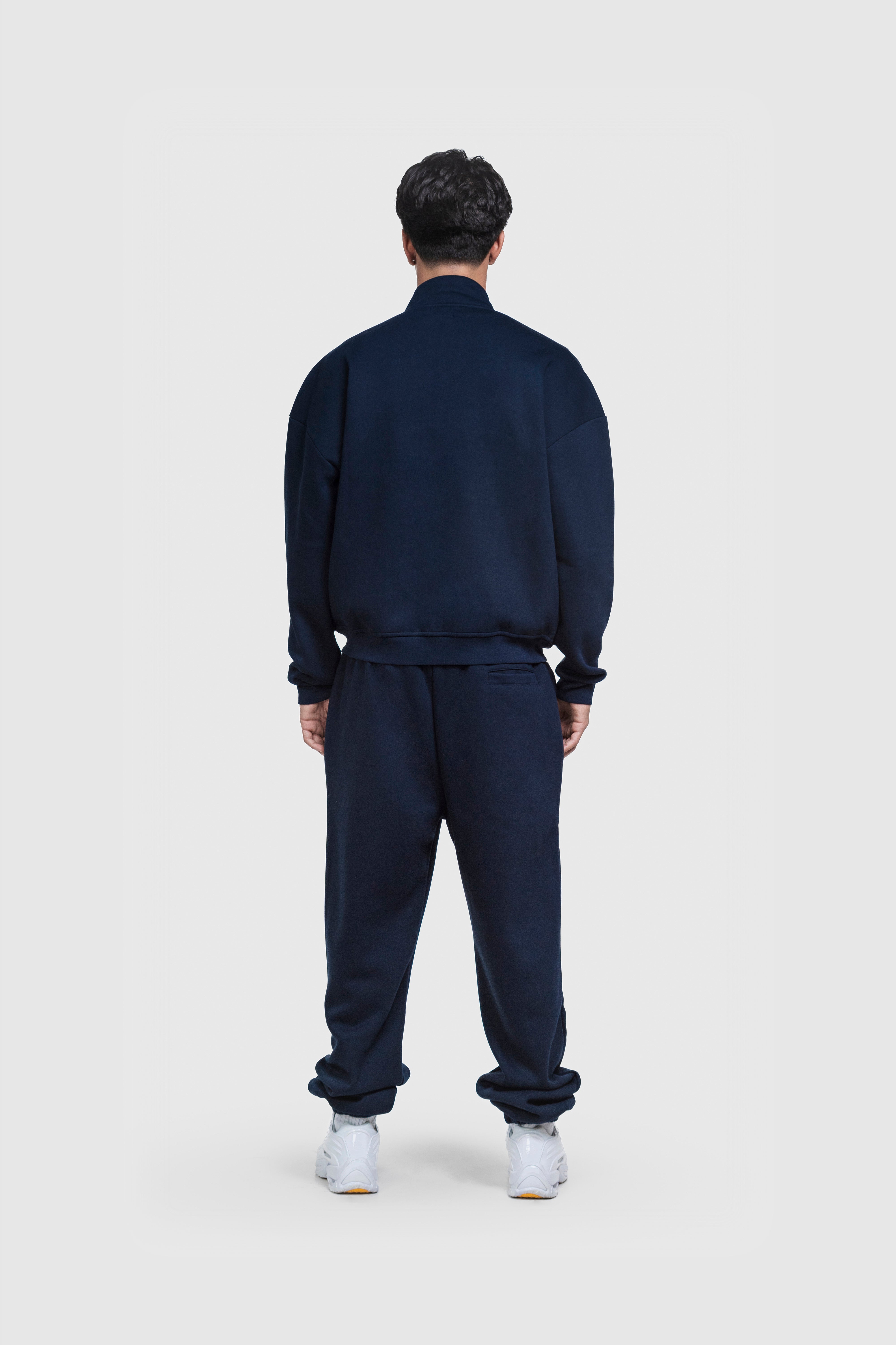 BASIC HIGH NECK ZIP NAVY