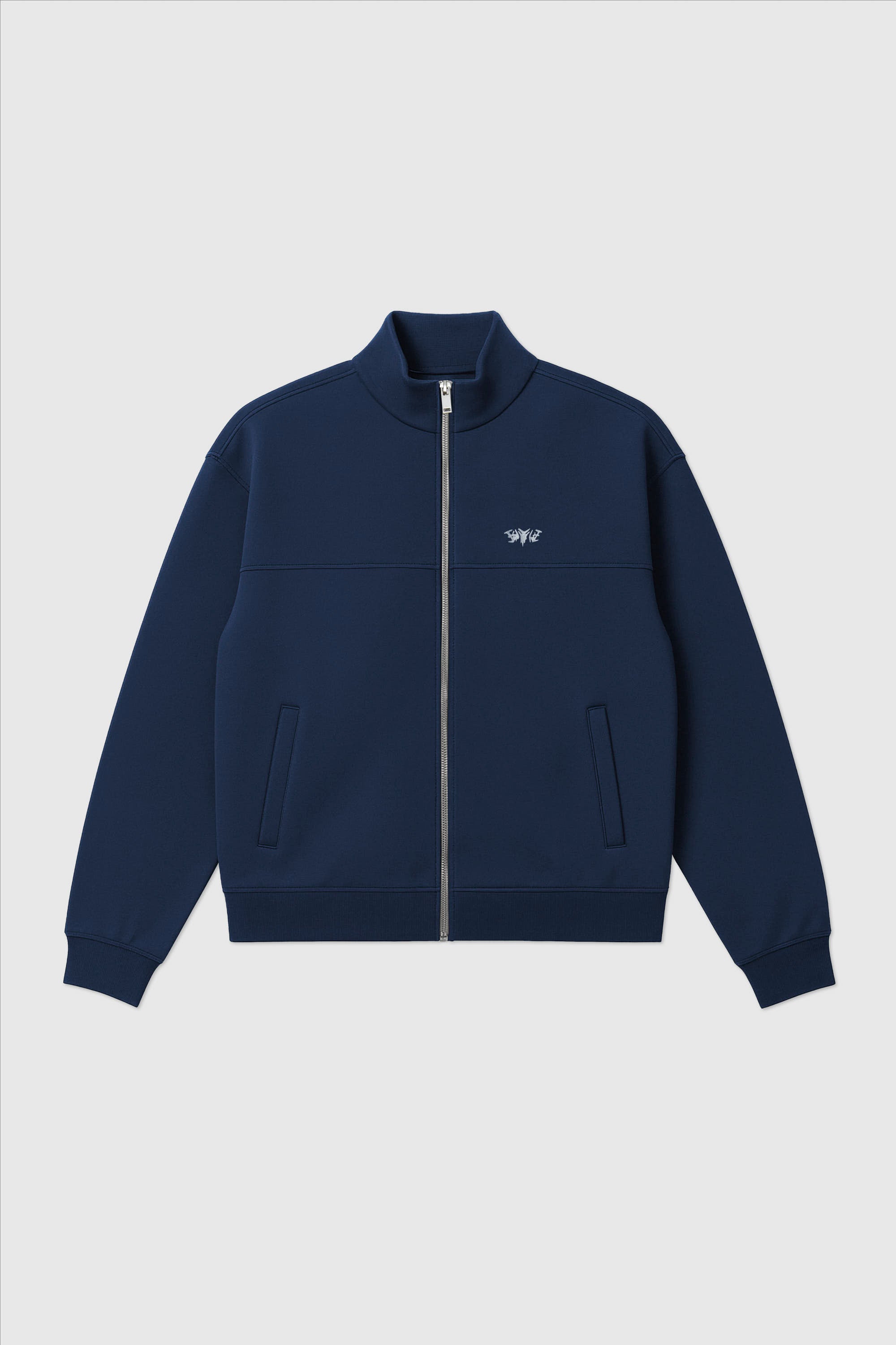 BASIC HIGH NECK ZIP NAVY