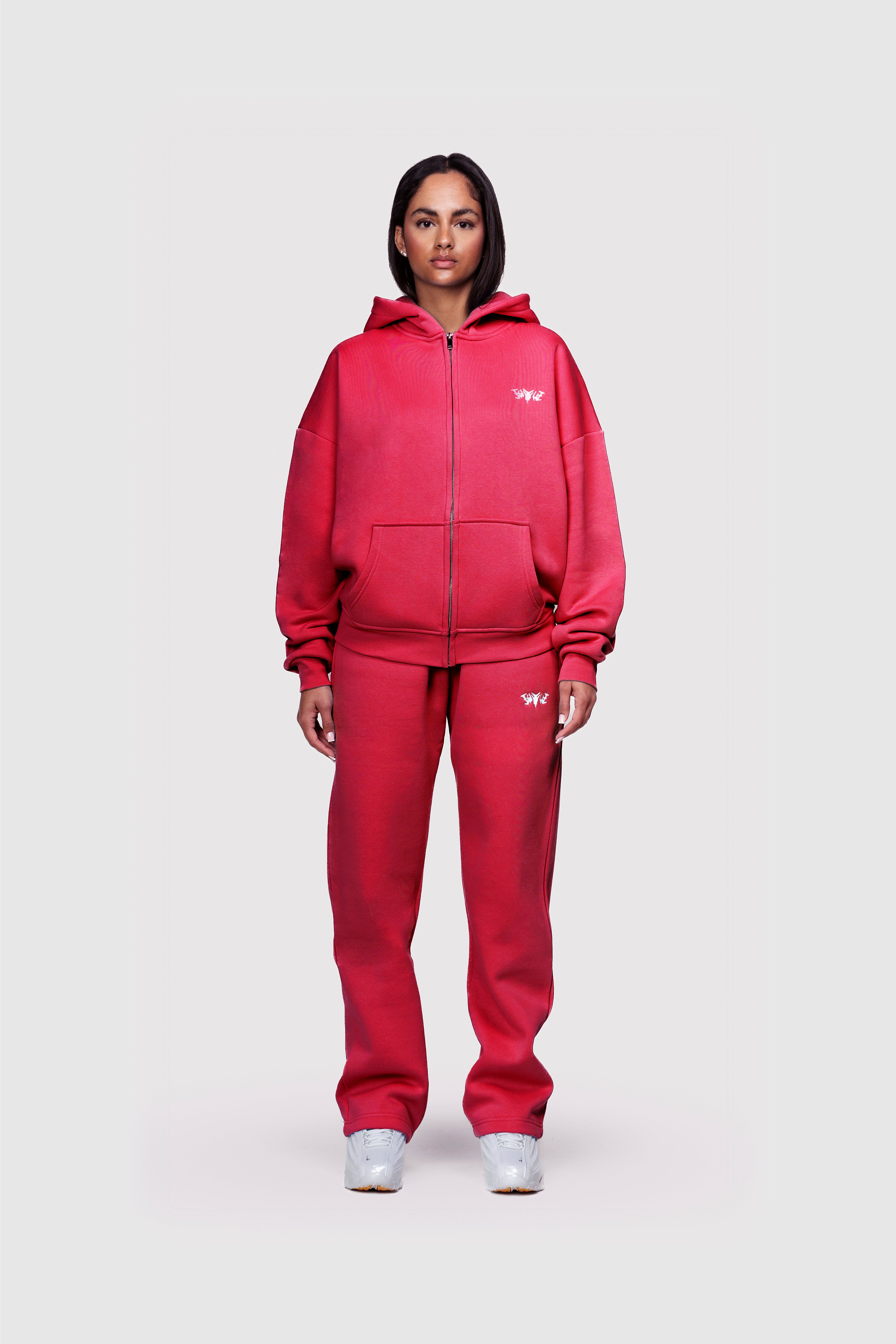 BASIC ZIP HOODIE MAGENTA