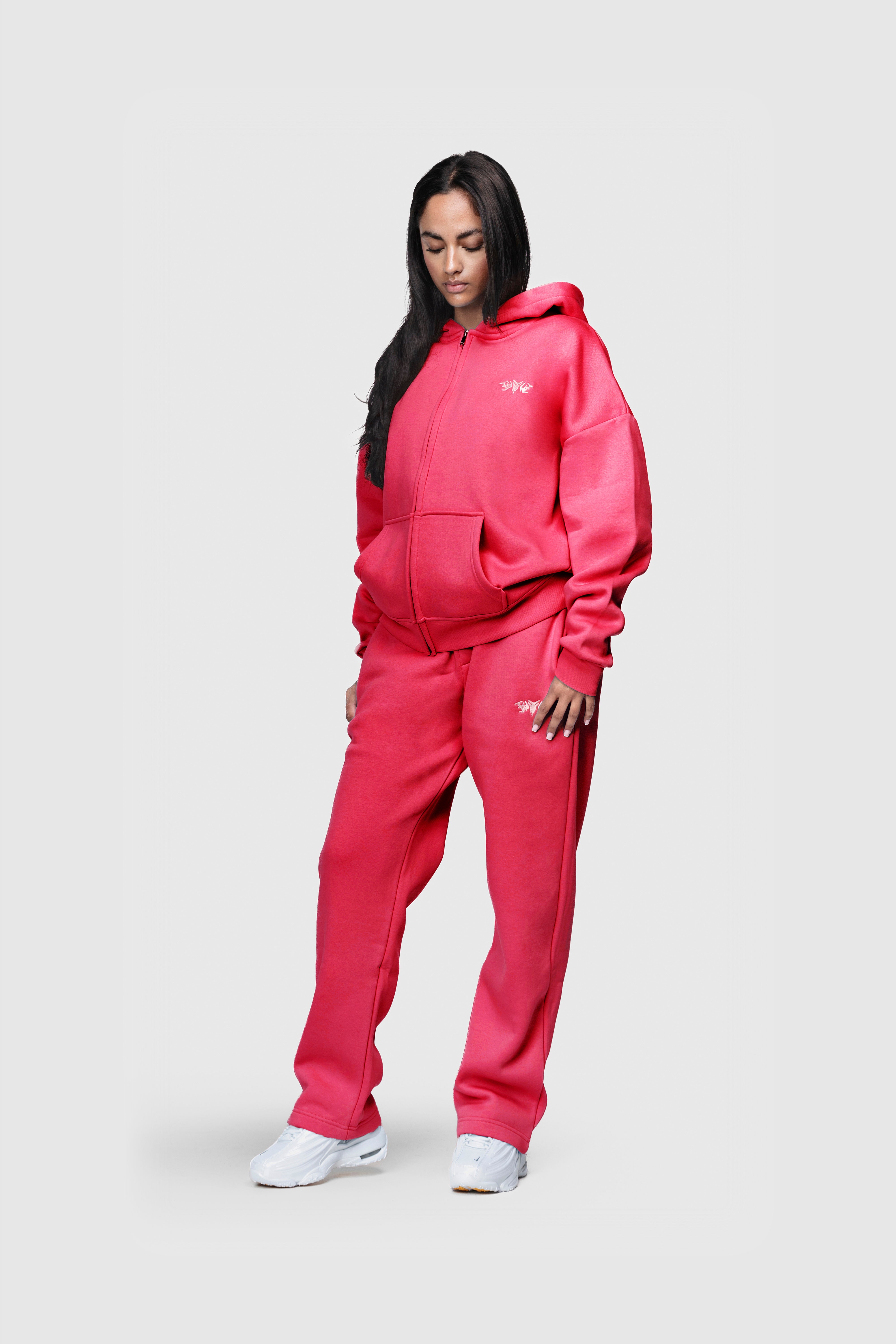 BASIC ZIP HOODIE MAGENTA