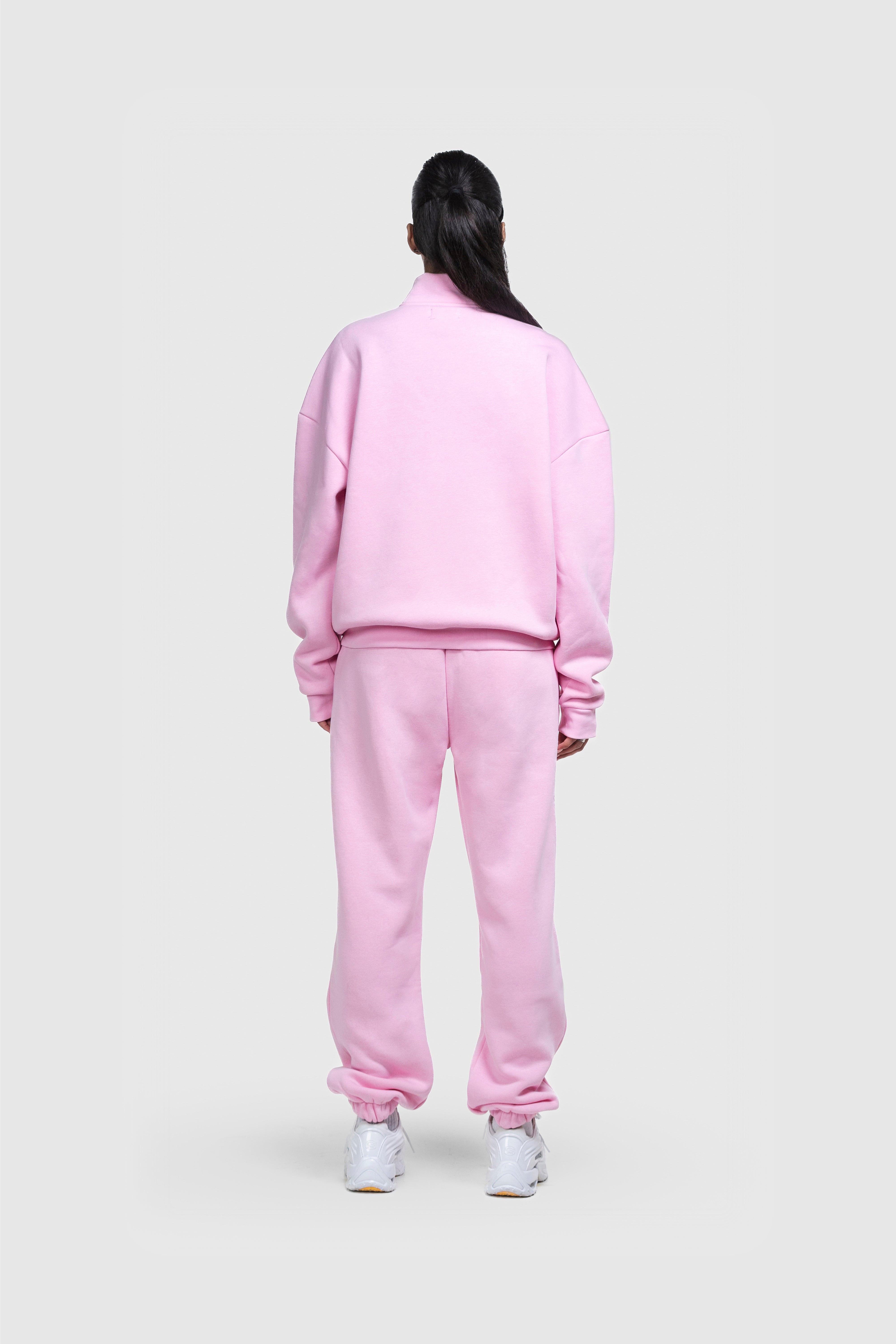 BASIC HIGH NECK ZIP PINK