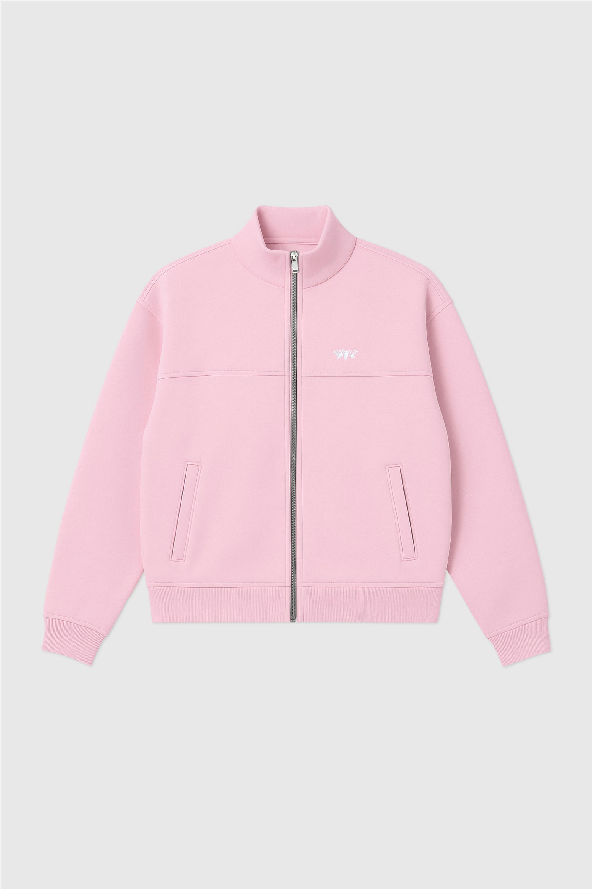 BASIC HIGH NECK ZIP PINK