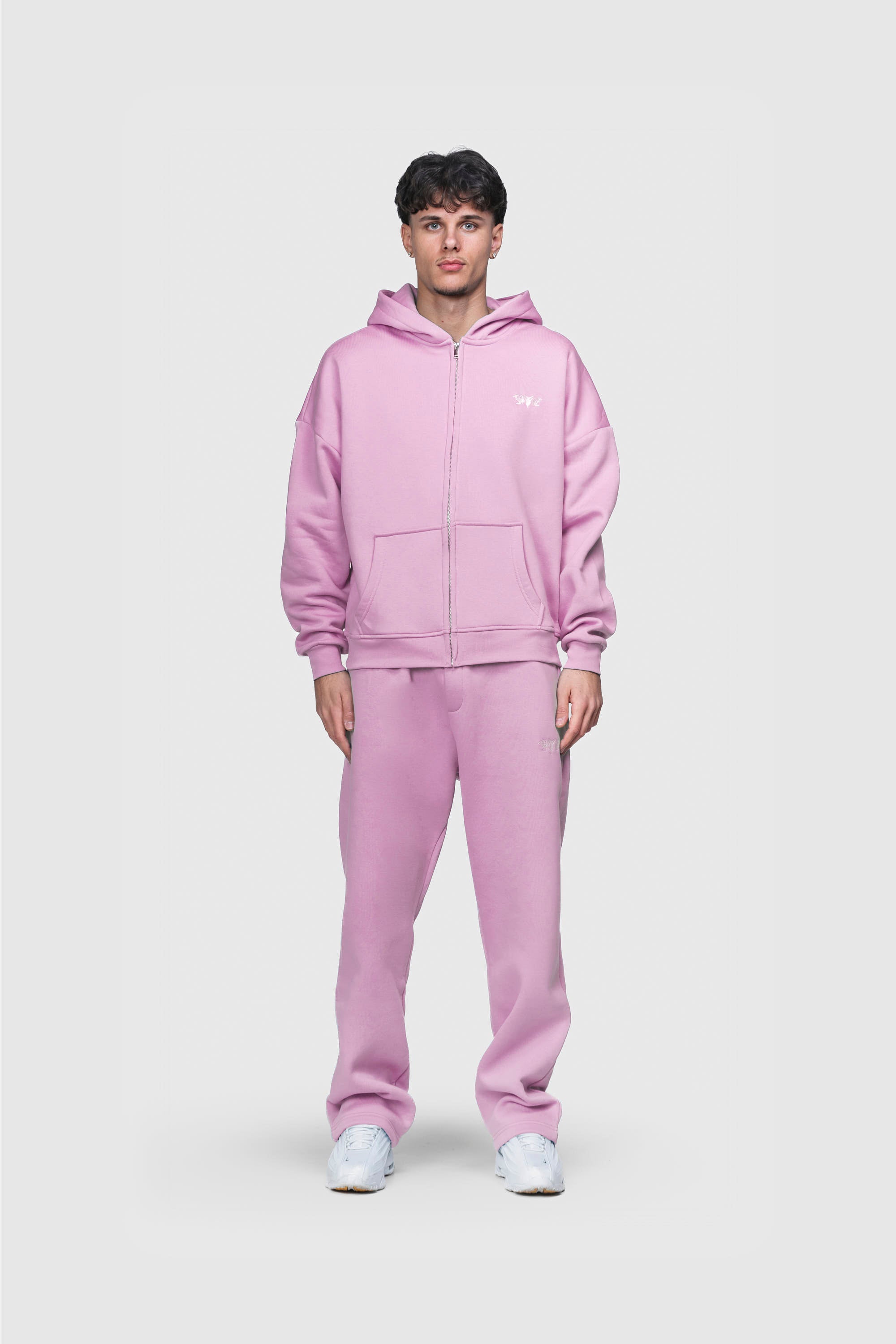 BASIC ZIP HOODIE PINK