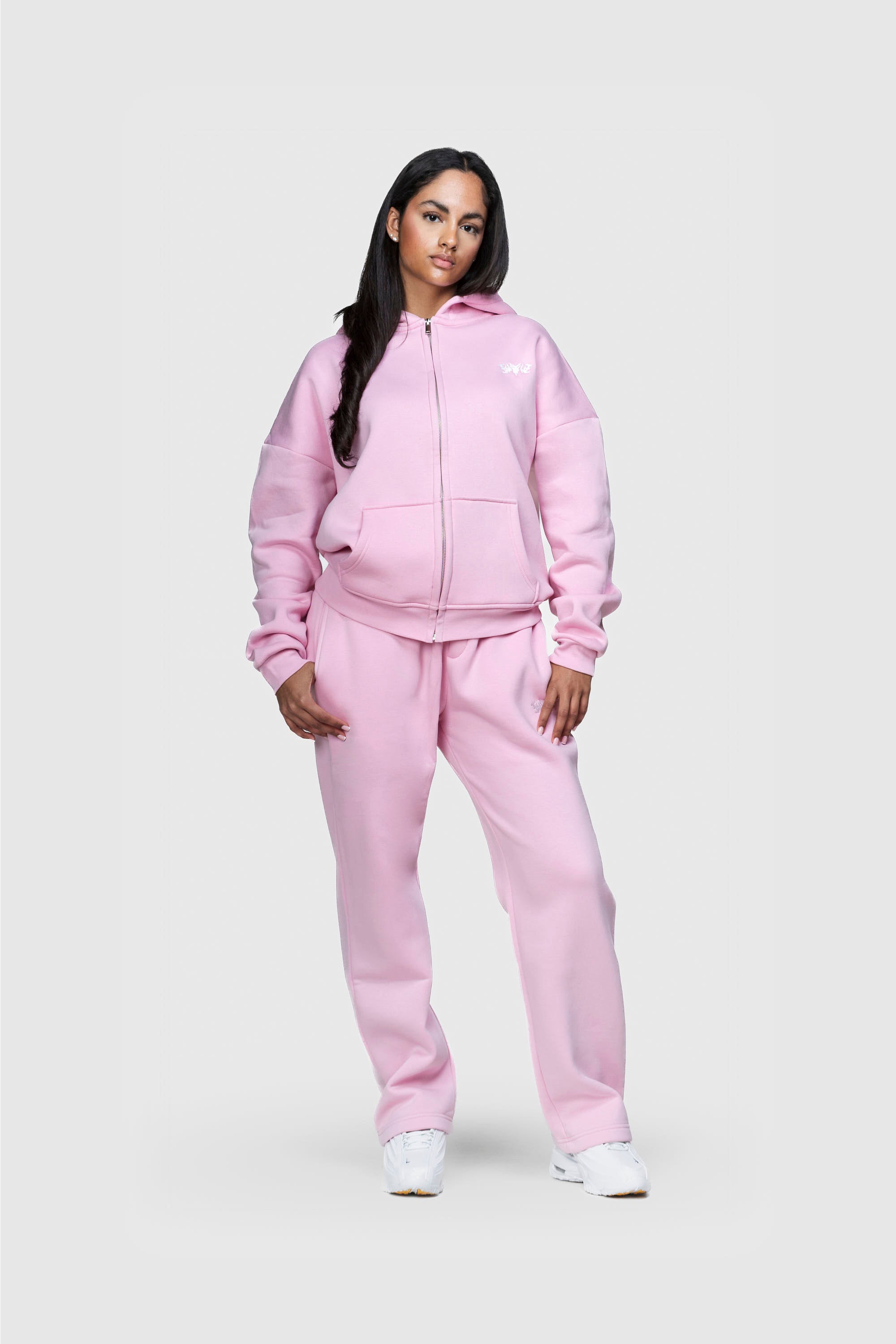 BASIC ZIP HOODIE PINK