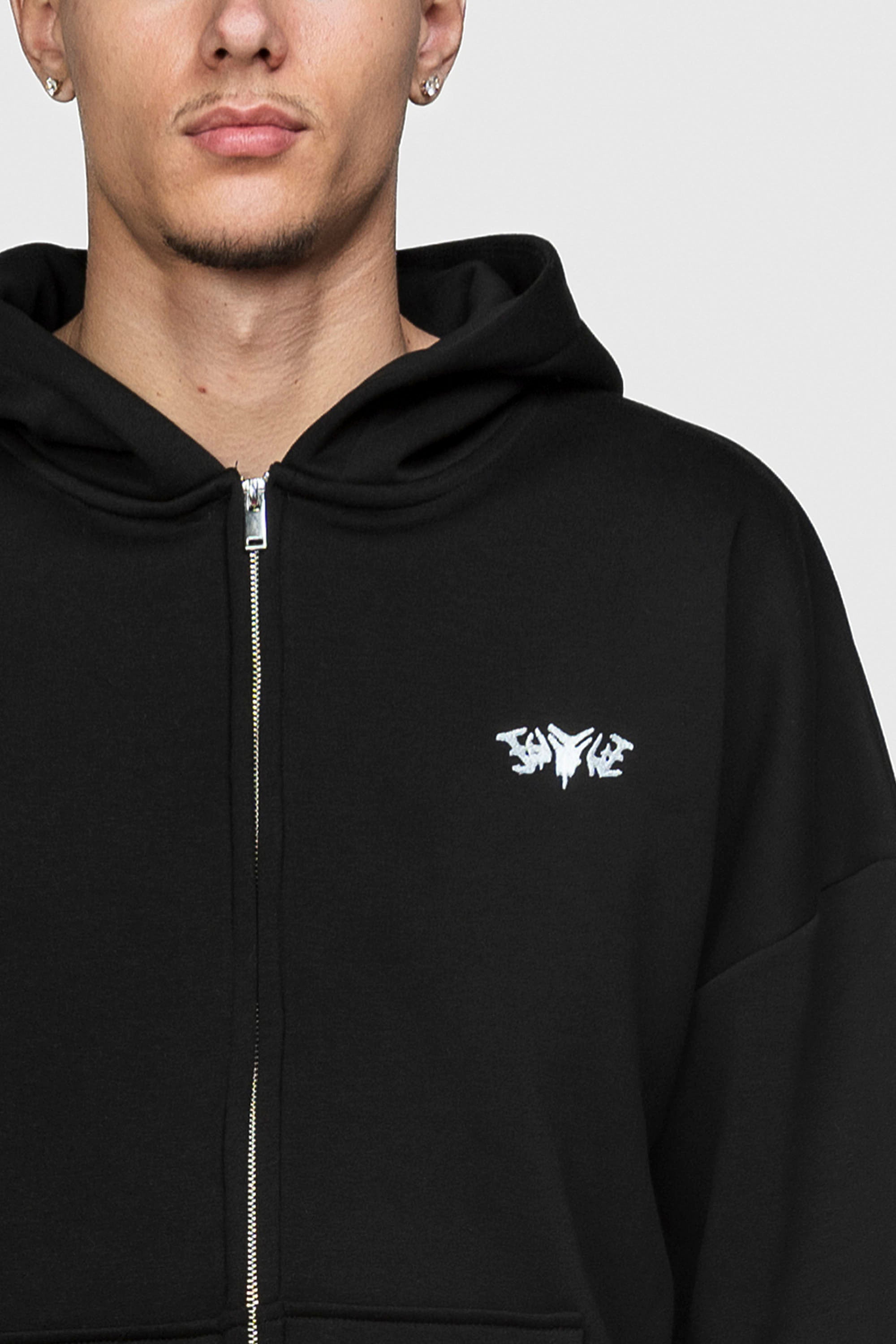 BASIC ZIP HOODIE BLACK
