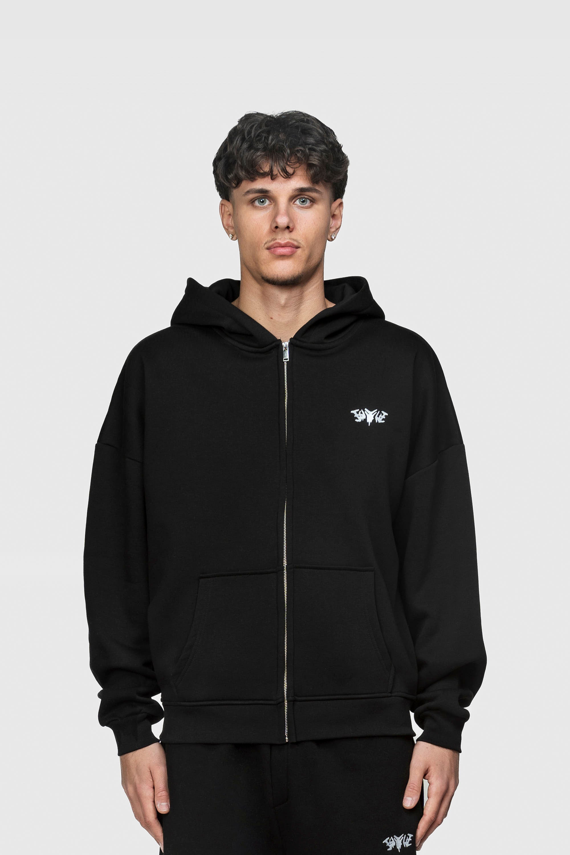 BASIC ZIP HOODIE BLACK