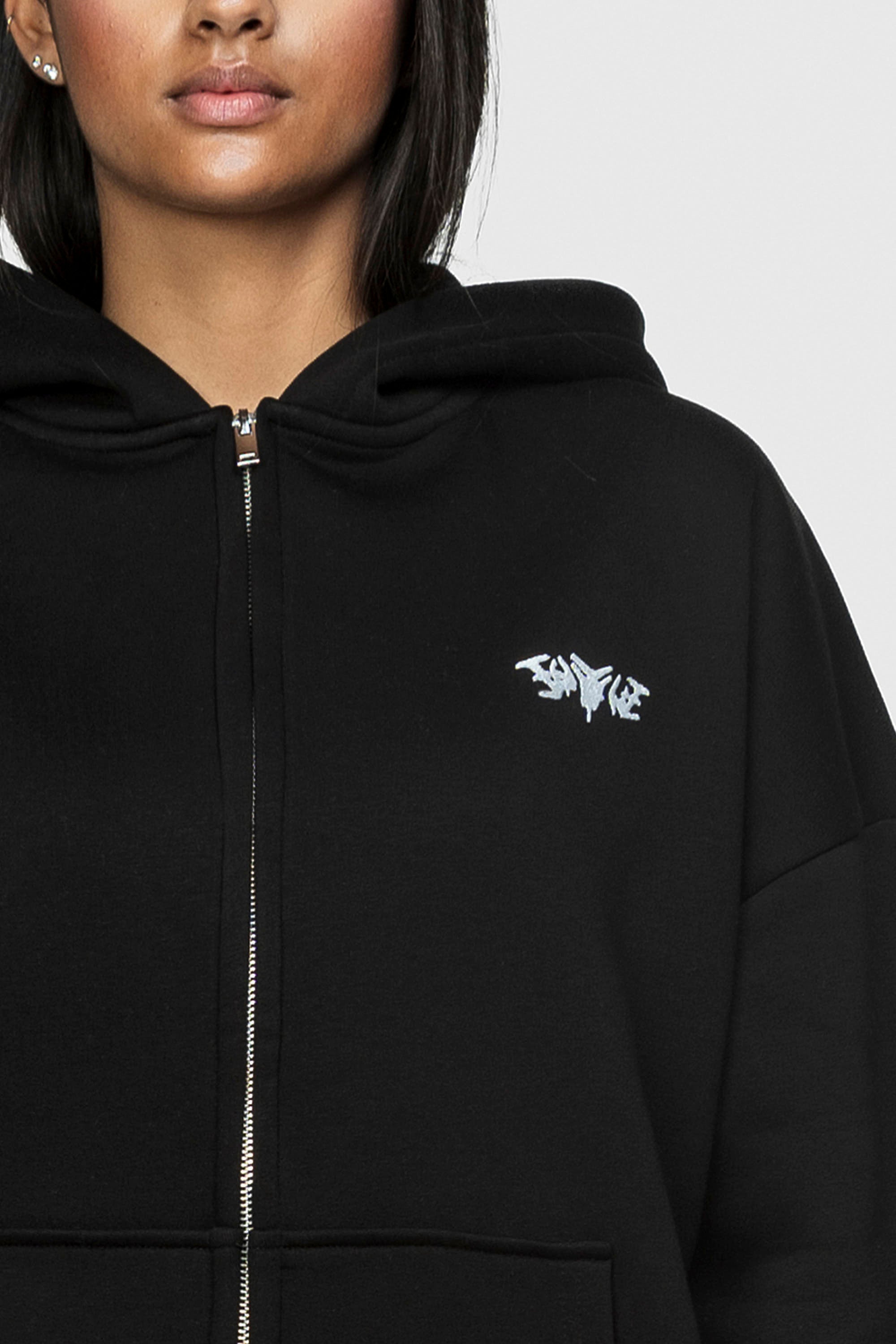 BASIC ZIP HOODIE BLACK