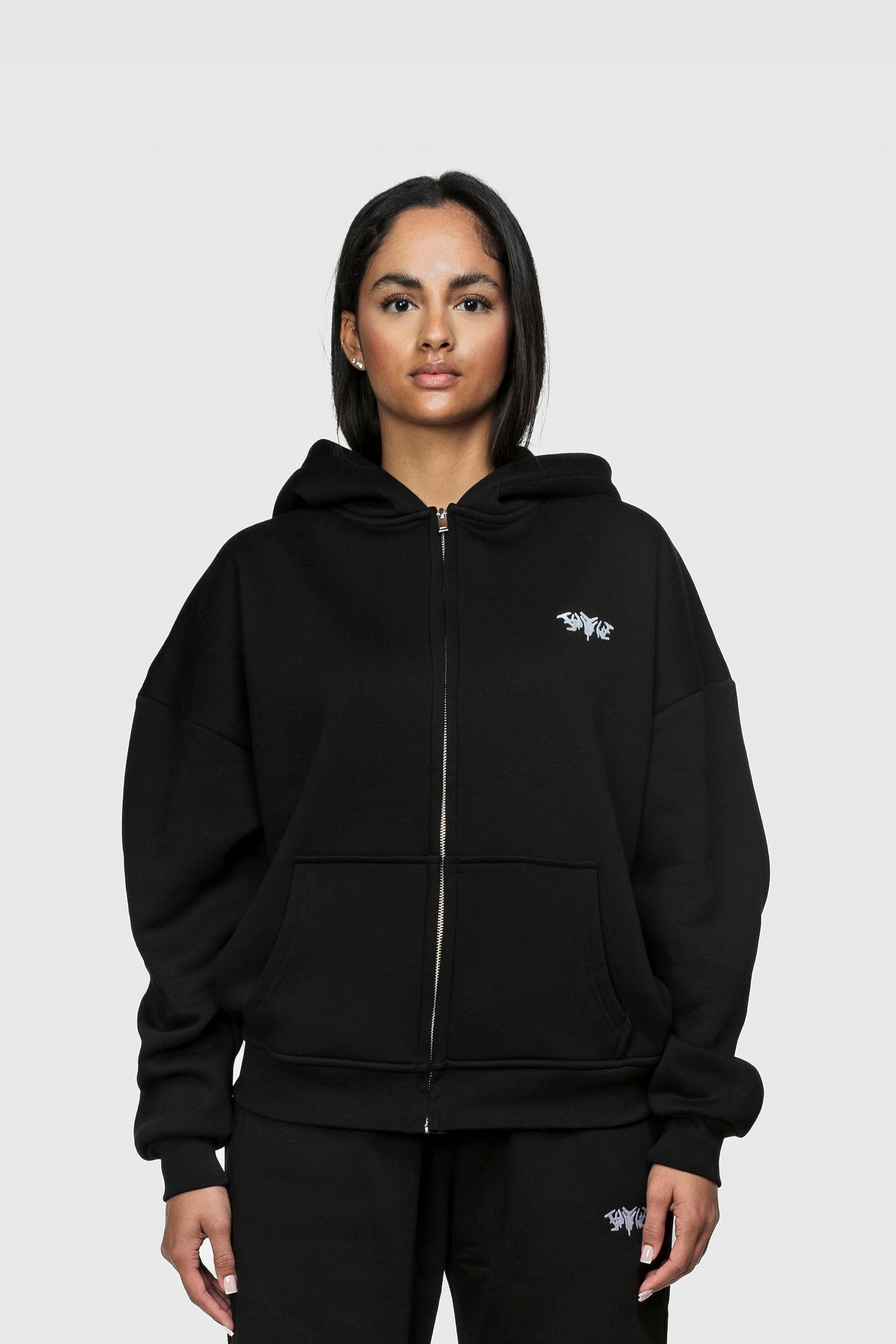 BASIC ZIP HOODIE BLACK