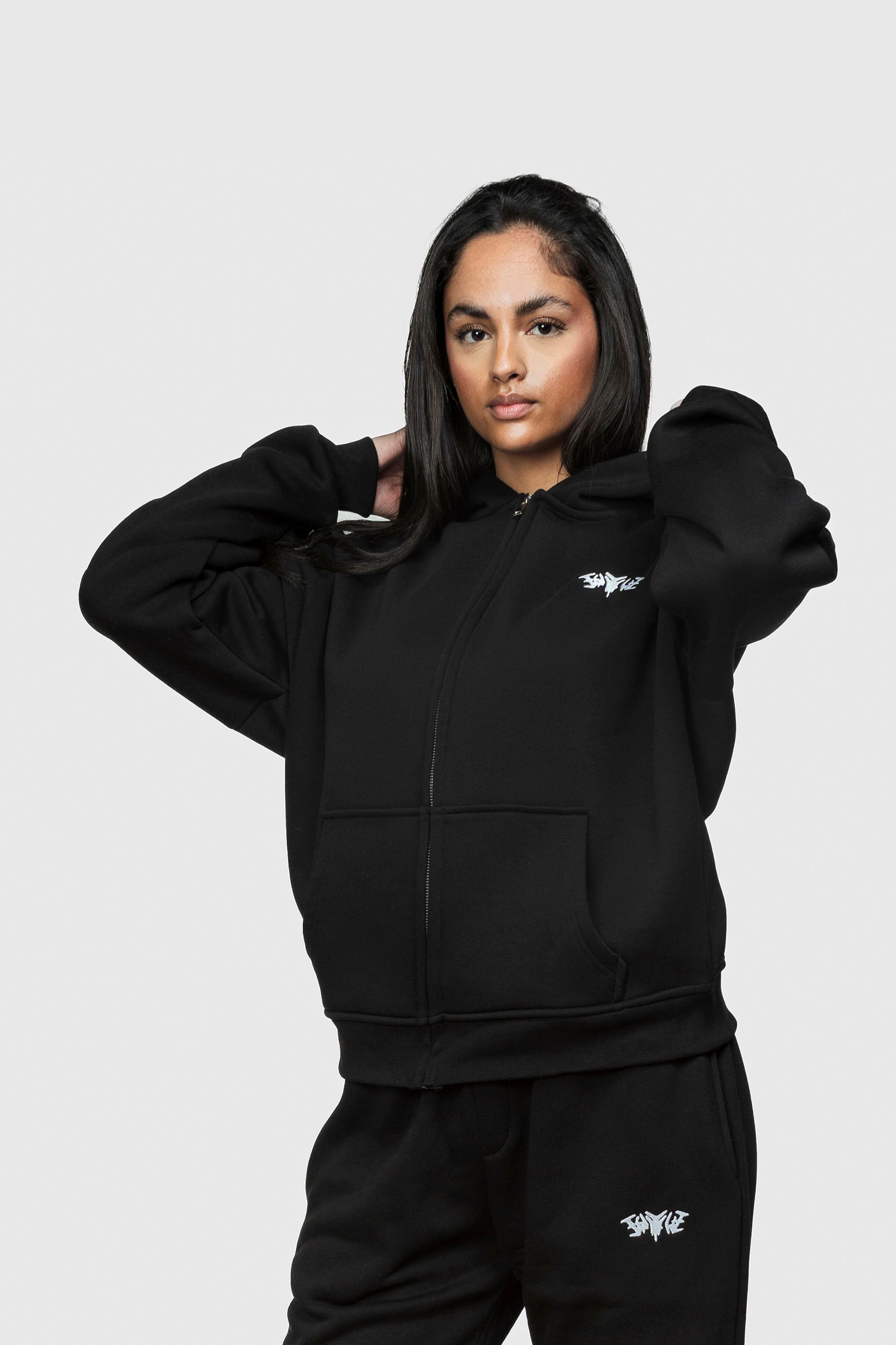 BASIC ZIP HOODIE BLACK