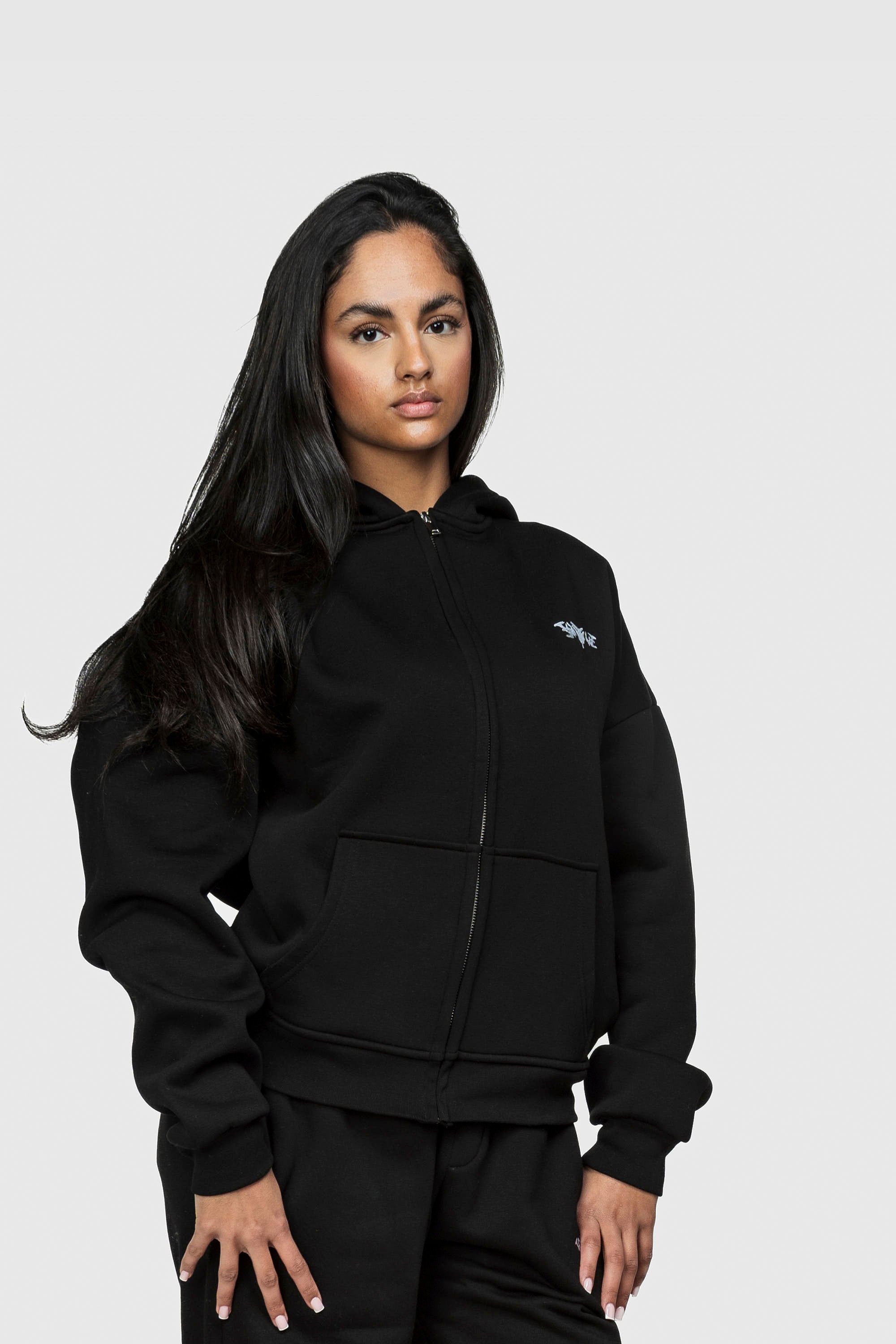 BASIC ZIP HOODIE BLACK