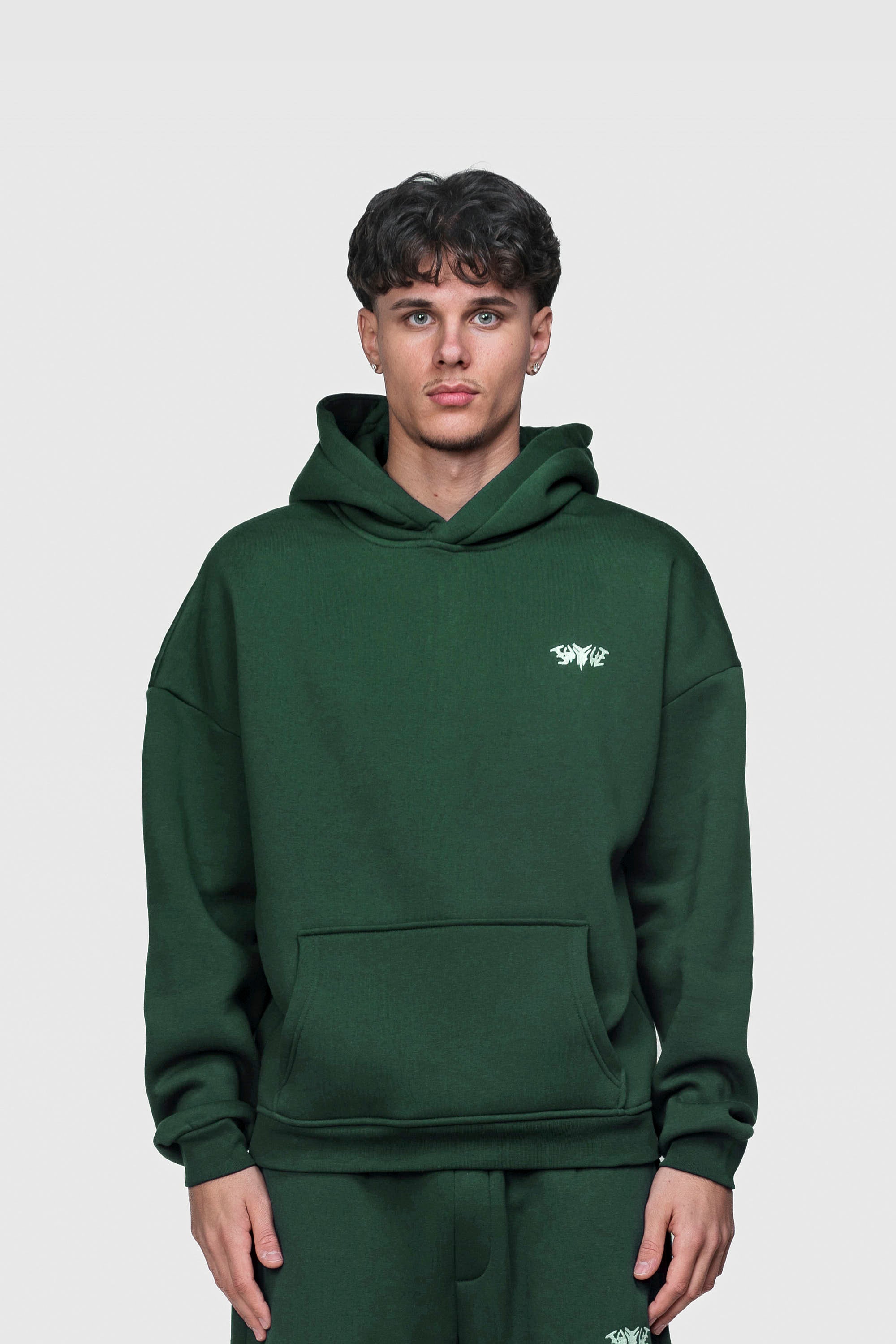 BASIC HOODIE DARK GREEN