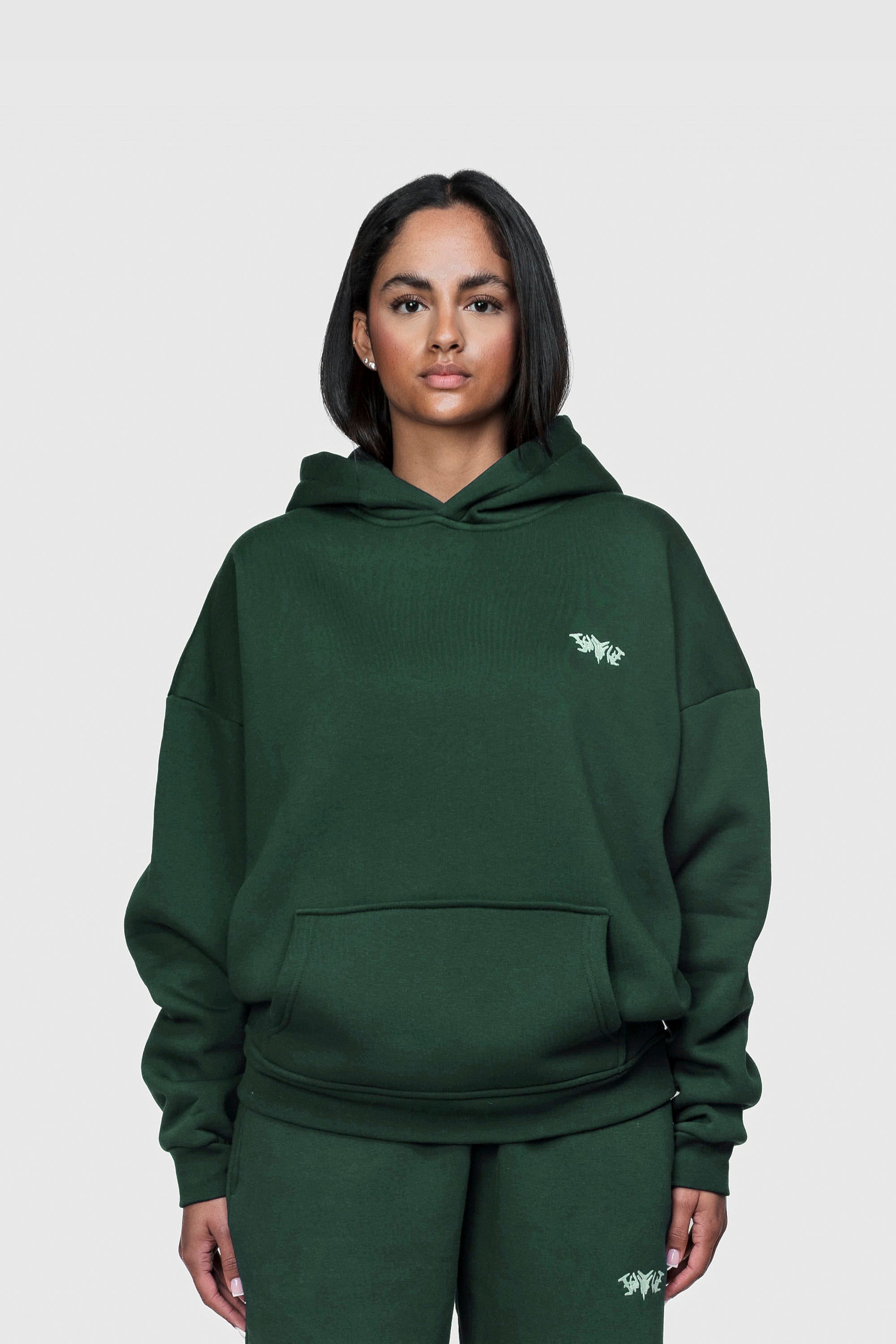 BASIC HOODIE DARK GREEN