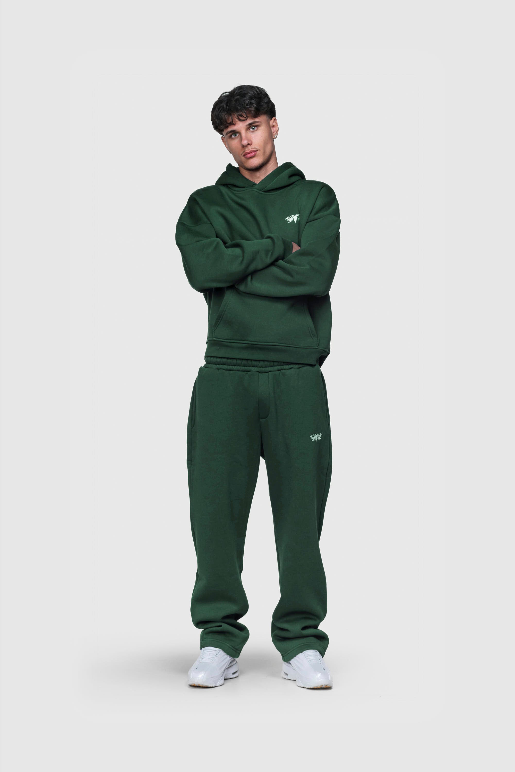 BASIC HOODIE DARK GREEN