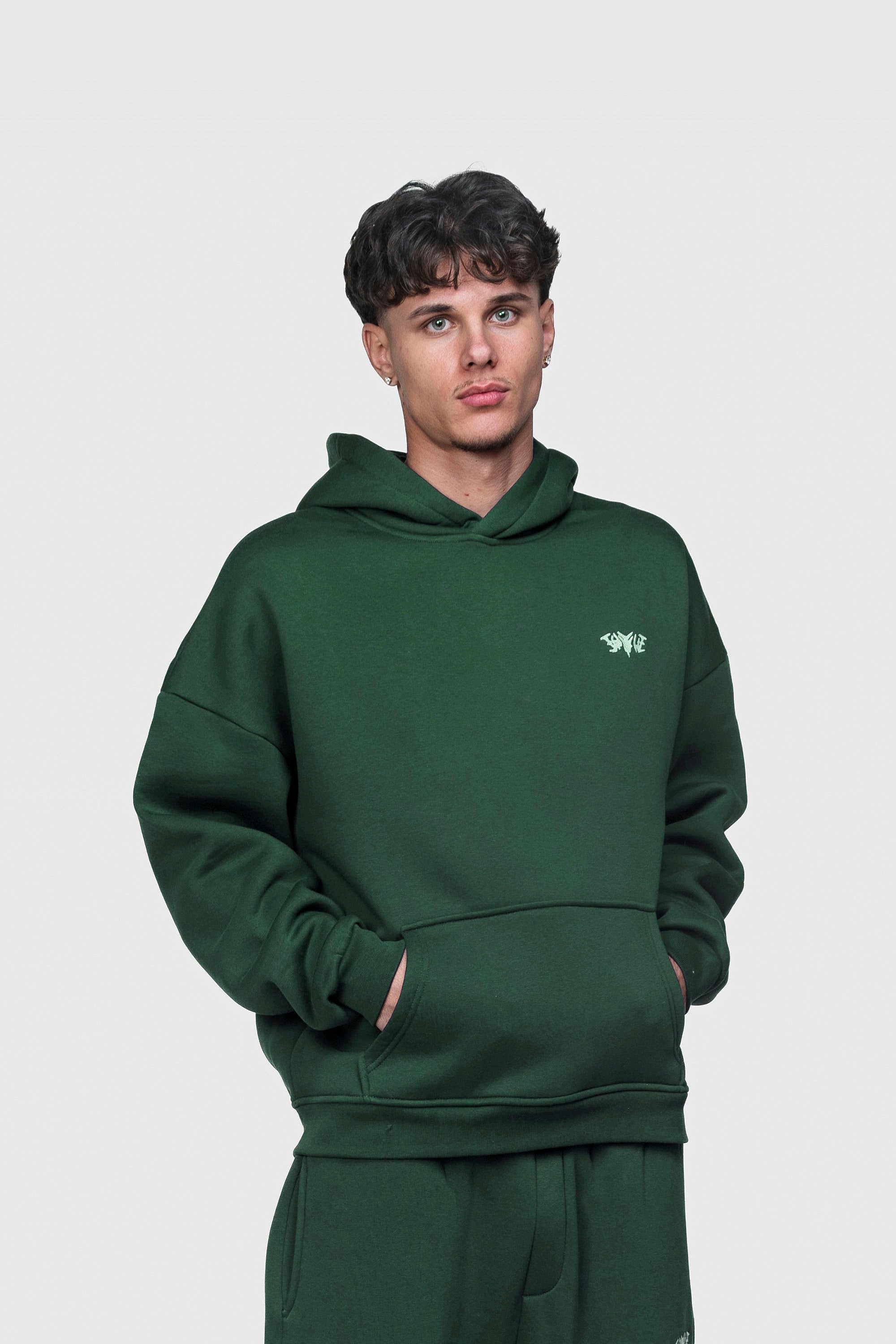 BASIC HOODIE DARK GREEN
