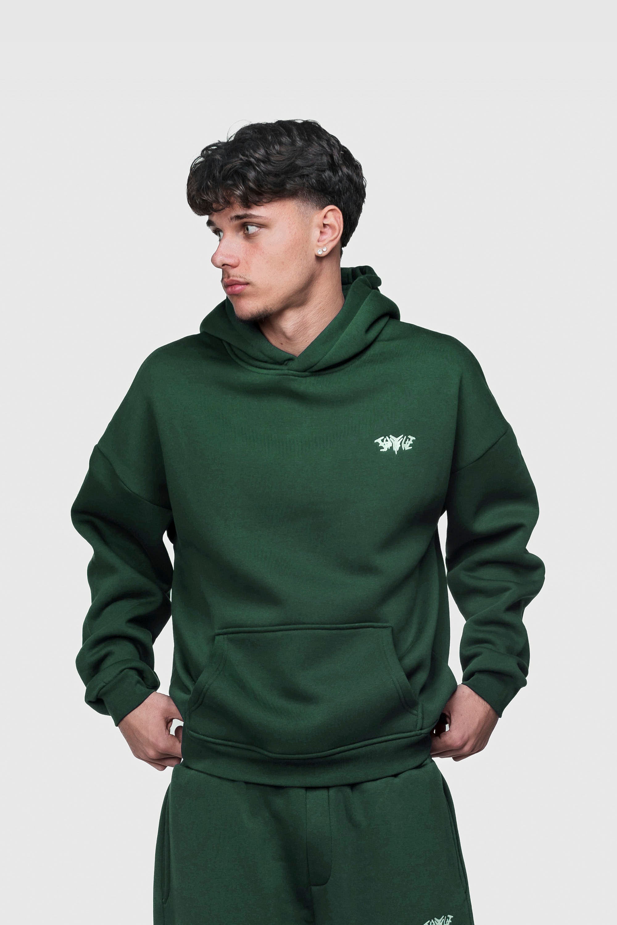 BASIC HOODIE DARK GREEN