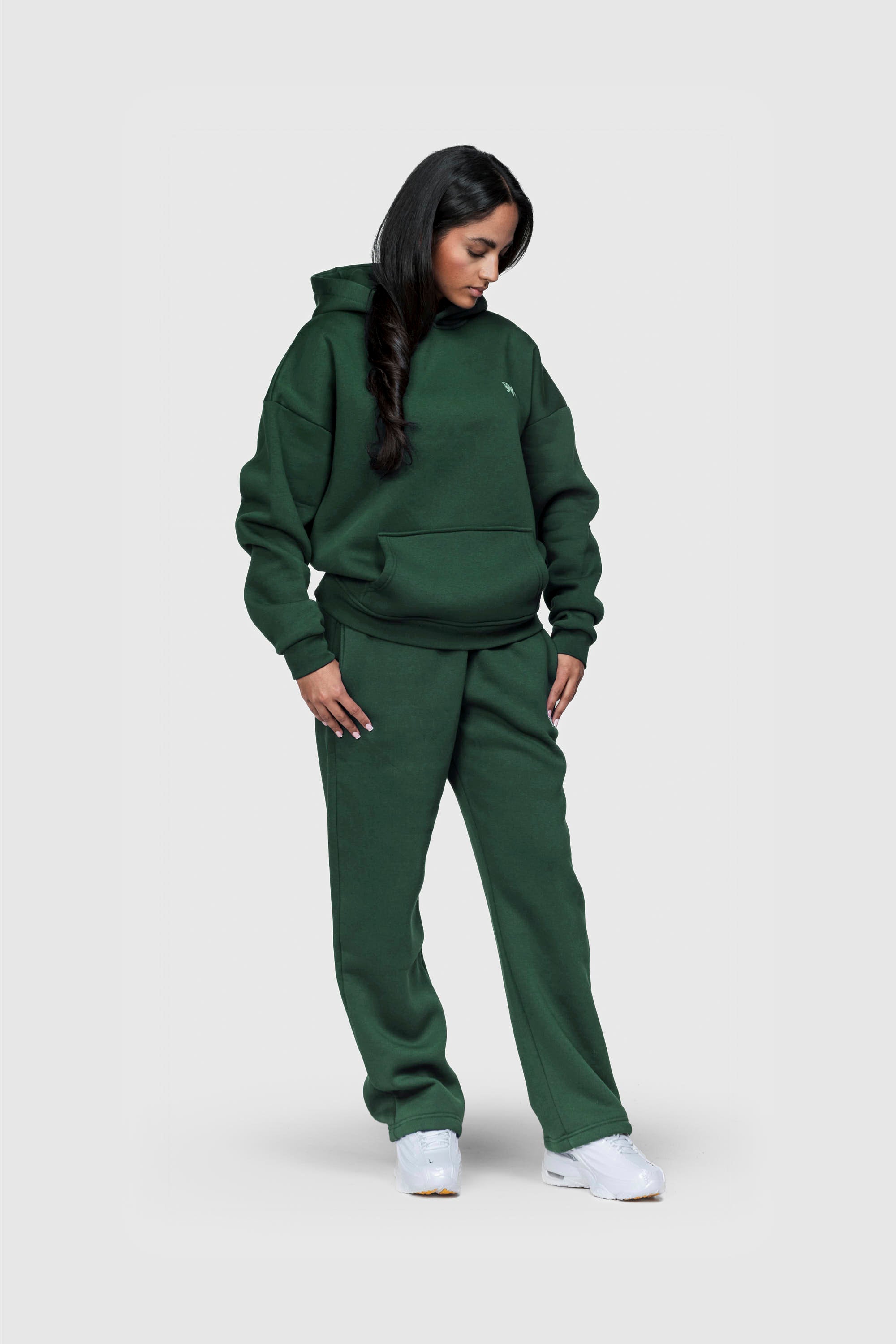 BASIC HOODIE DARK GREEN