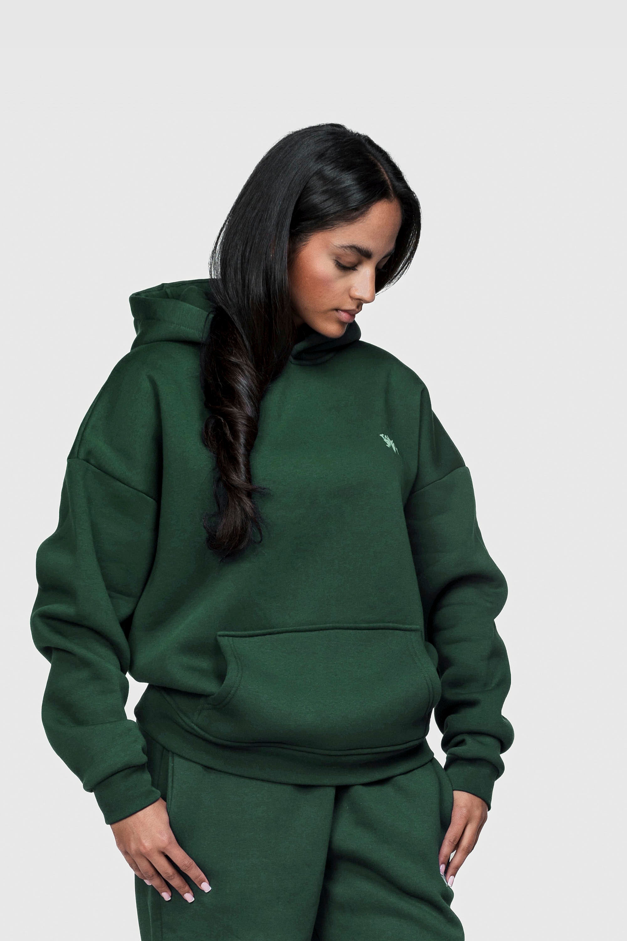 BASIC HOODIE DARK GREEN