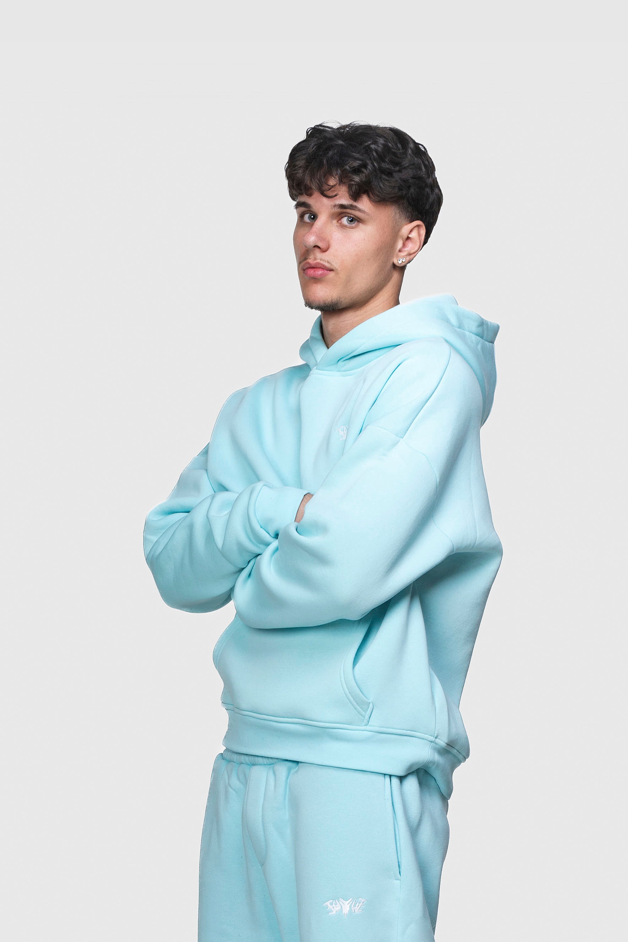 BASIC HOODIE TURQUOISE