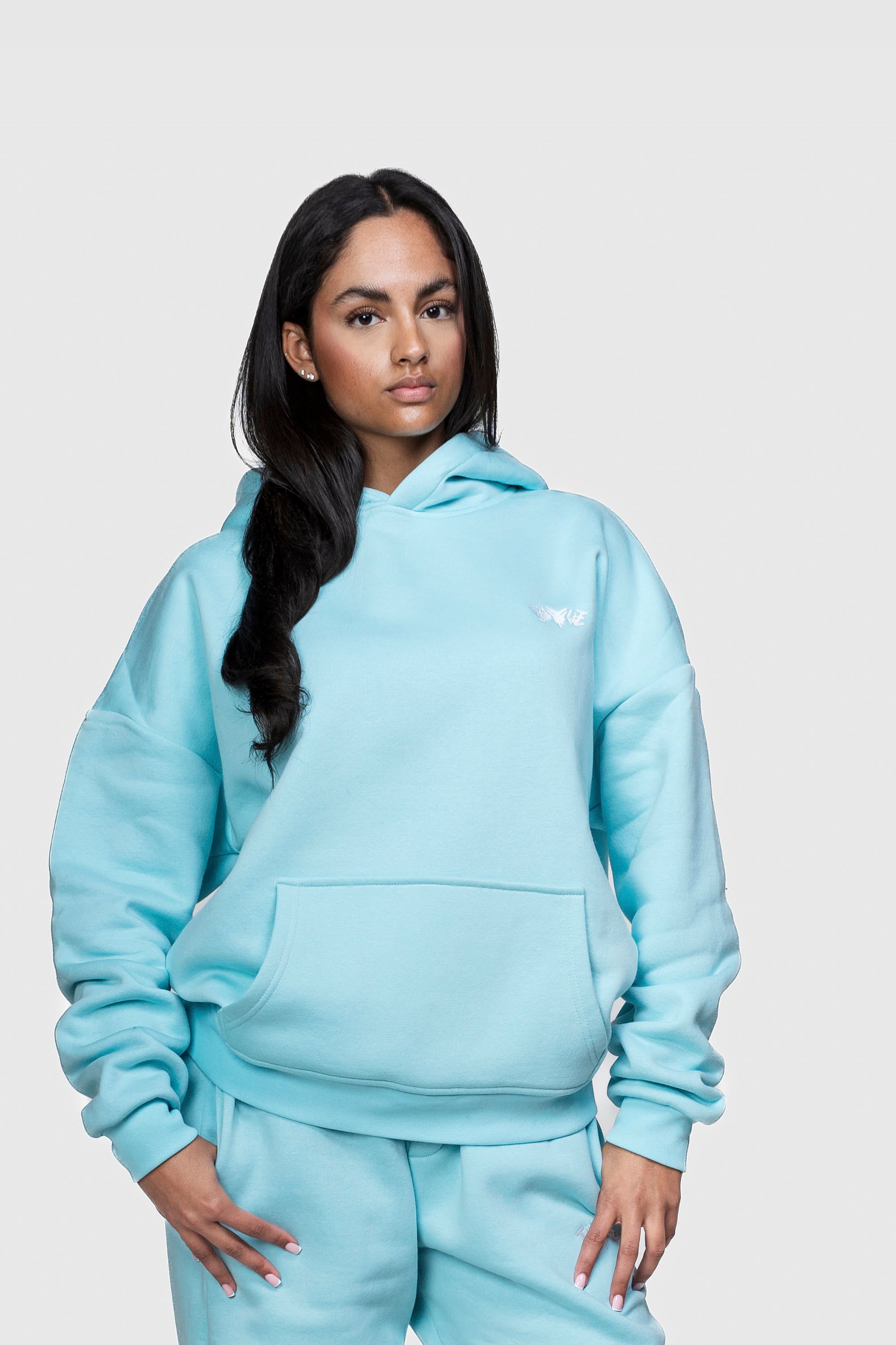 BASIC HOODIE TURQUOISE