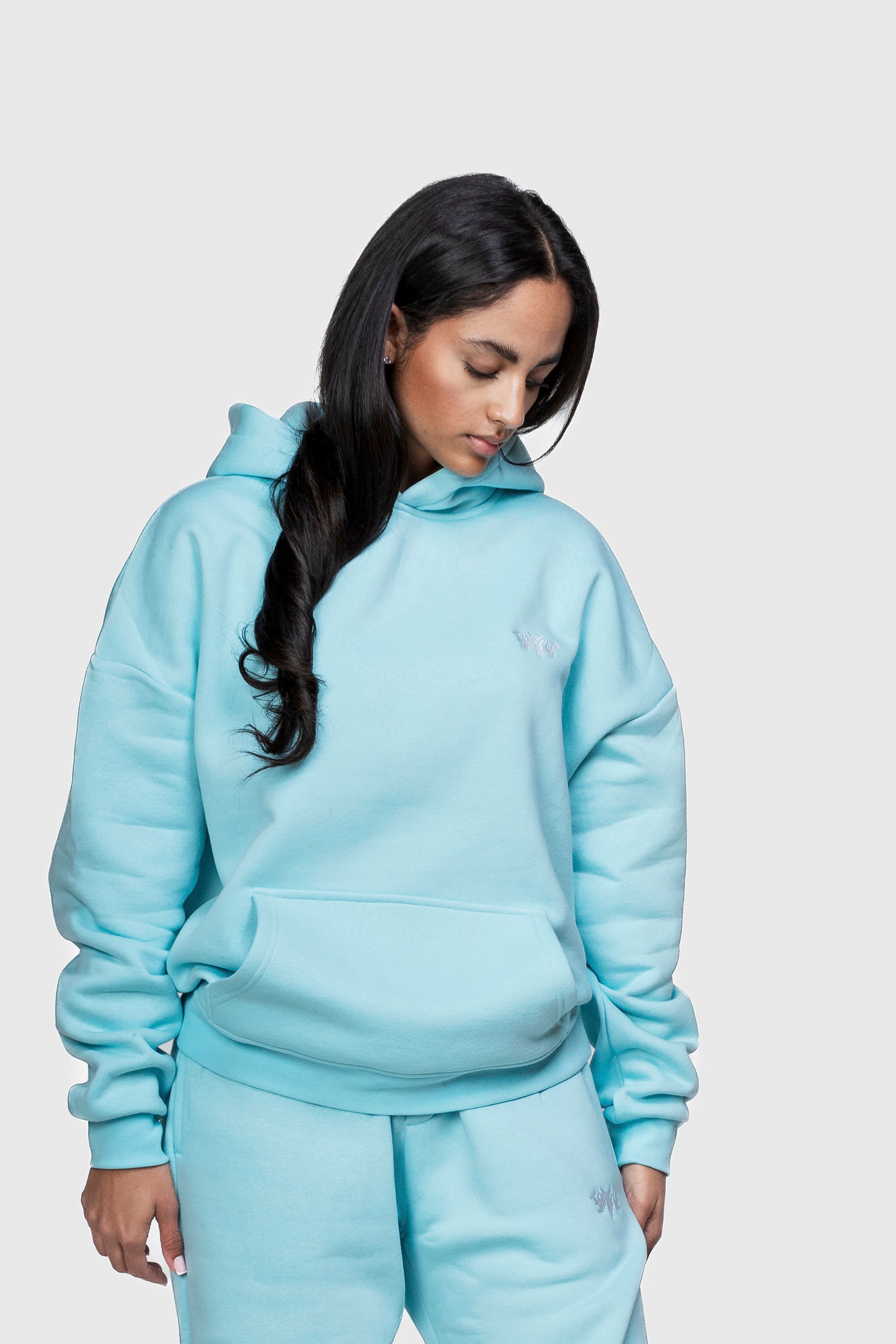 BASIC HOODIE TURQUOISE