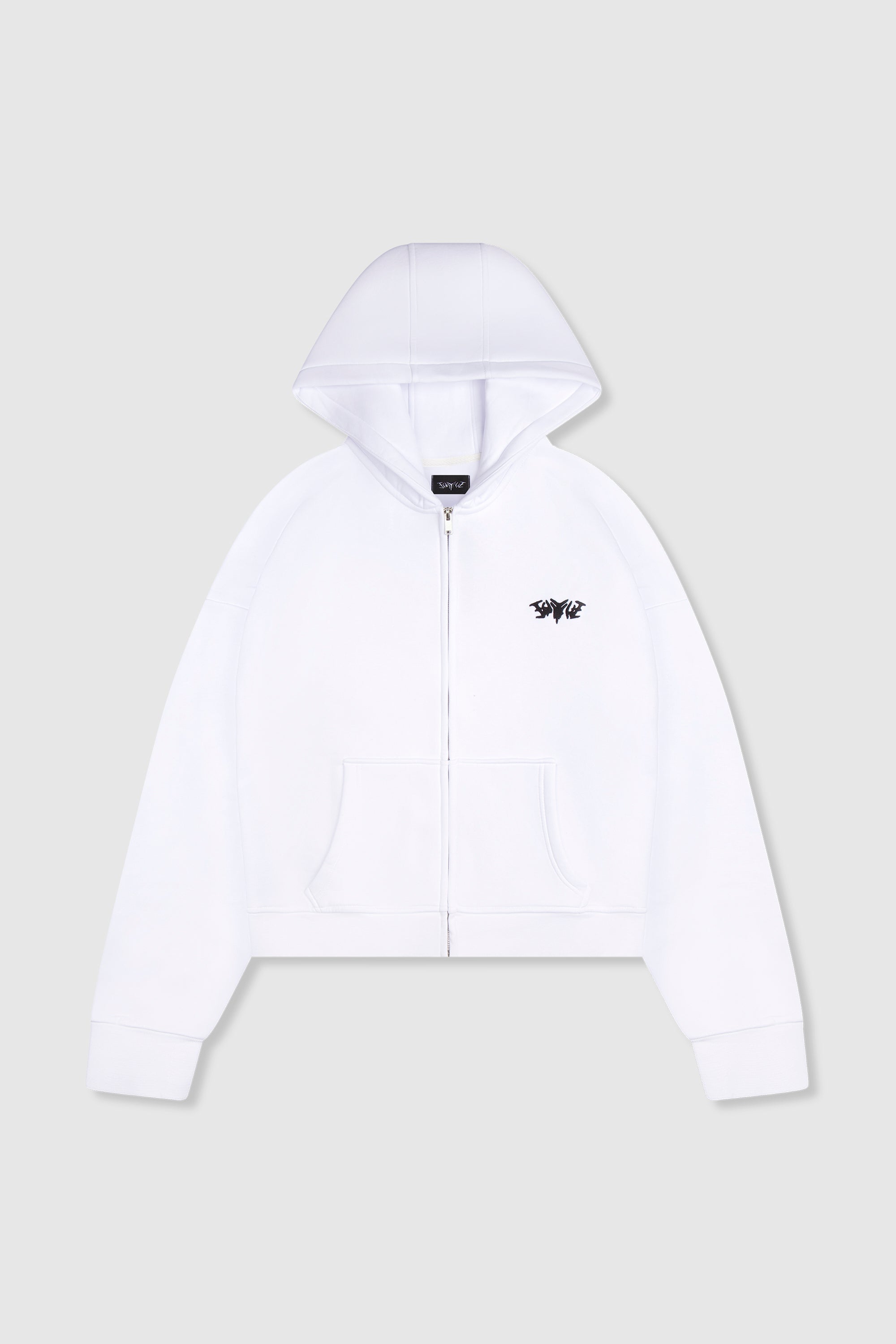 BASIC ZIP HOODIE WHITE
