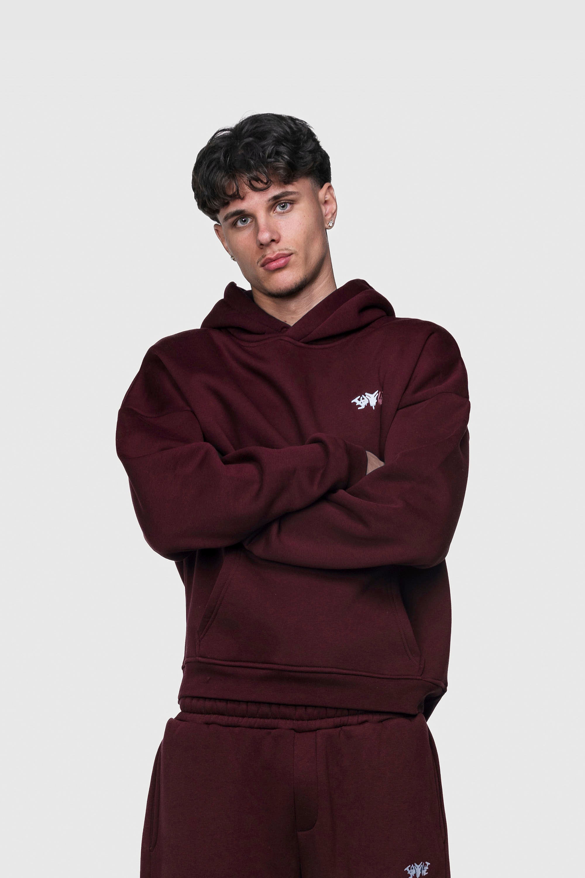 BASIC HOODIE REDWINE