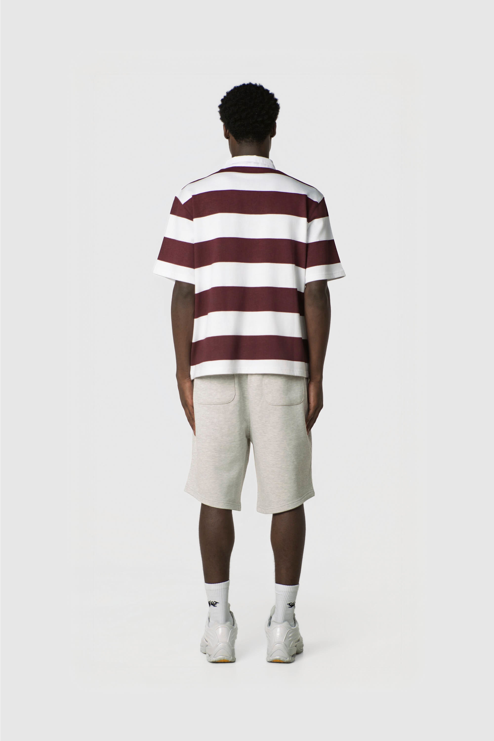 STRIPE POLO SHIRT REDWINE