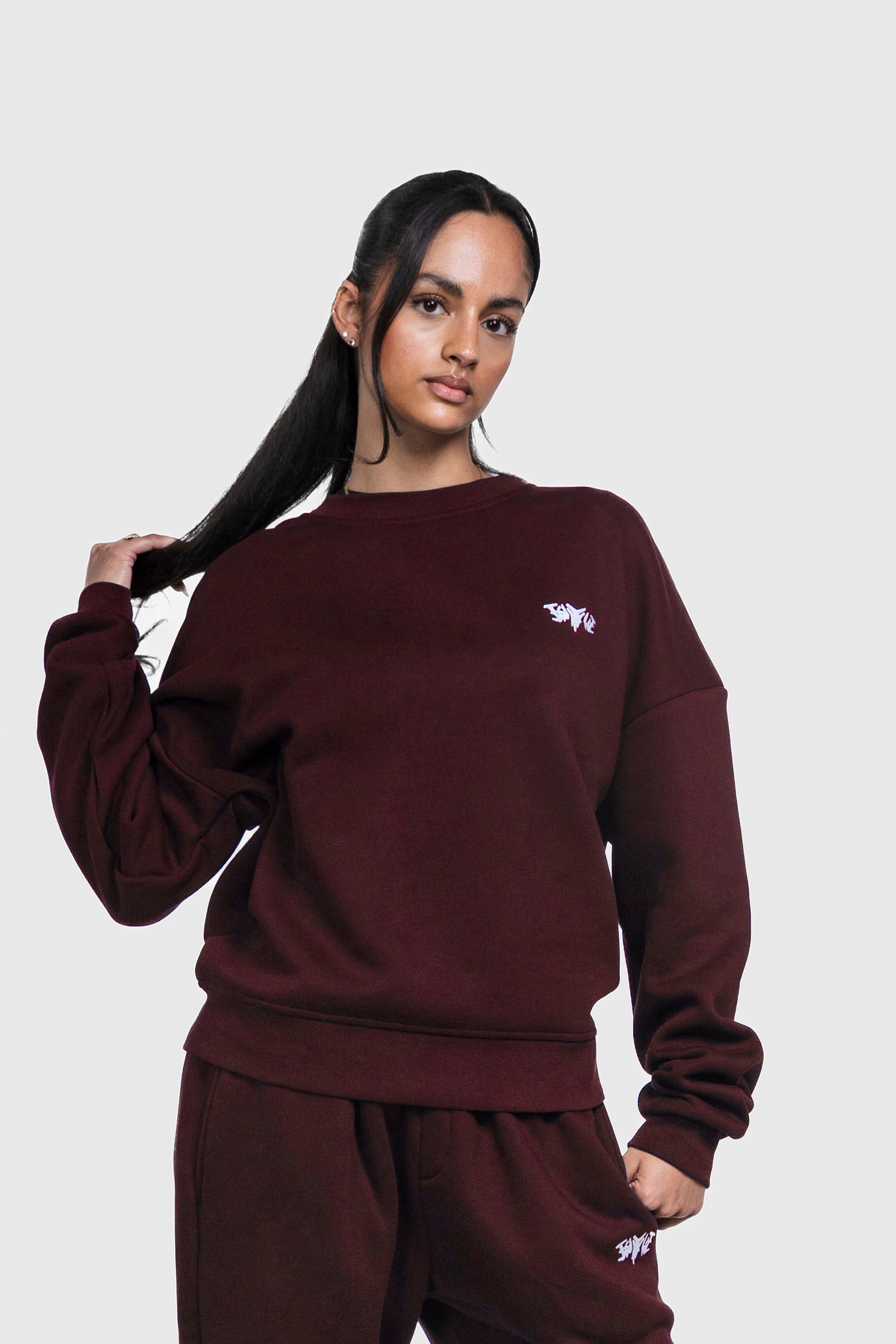 BASIC SWEATER REDWINE