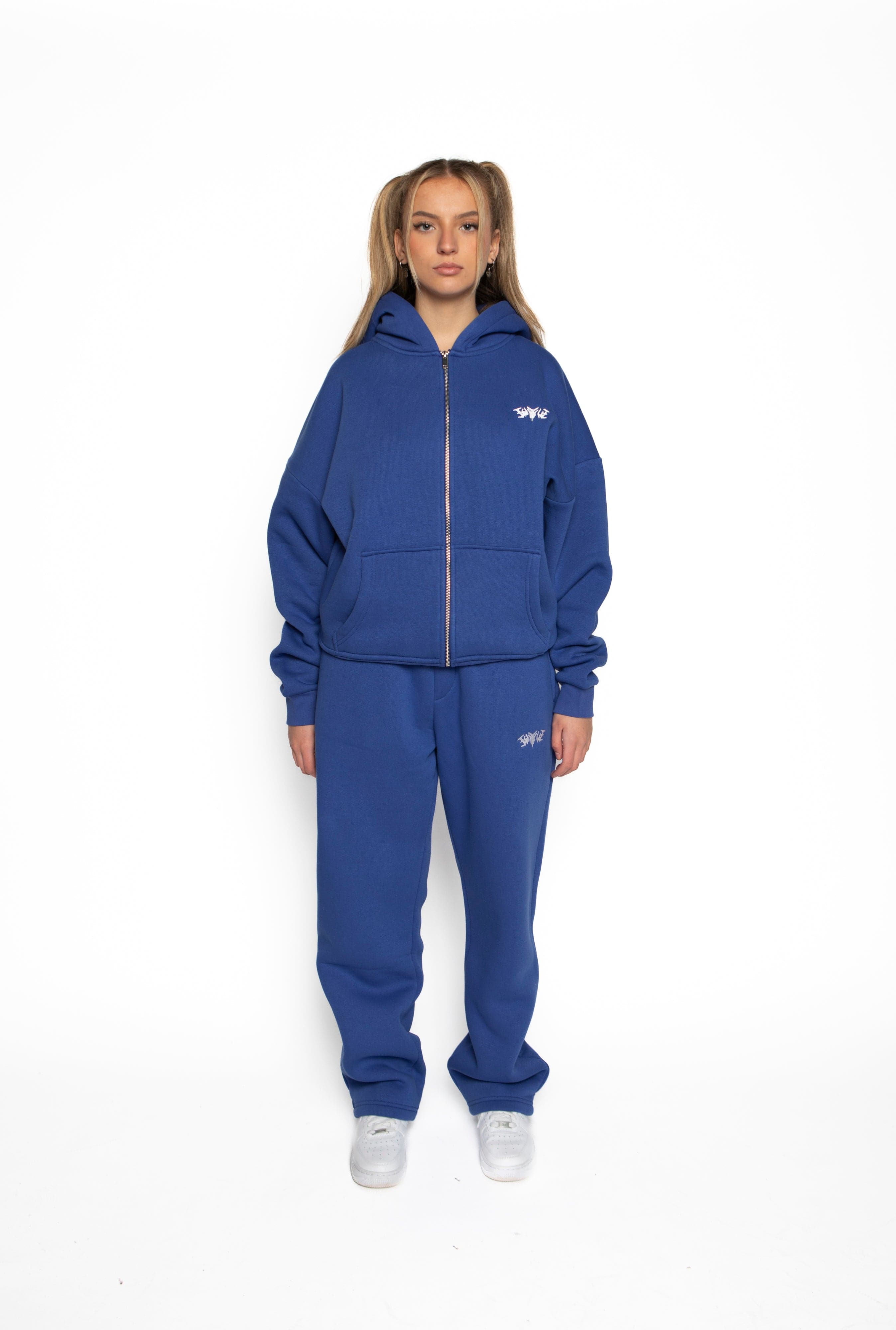 BASIC ZIP HOODIE DARK BLUE