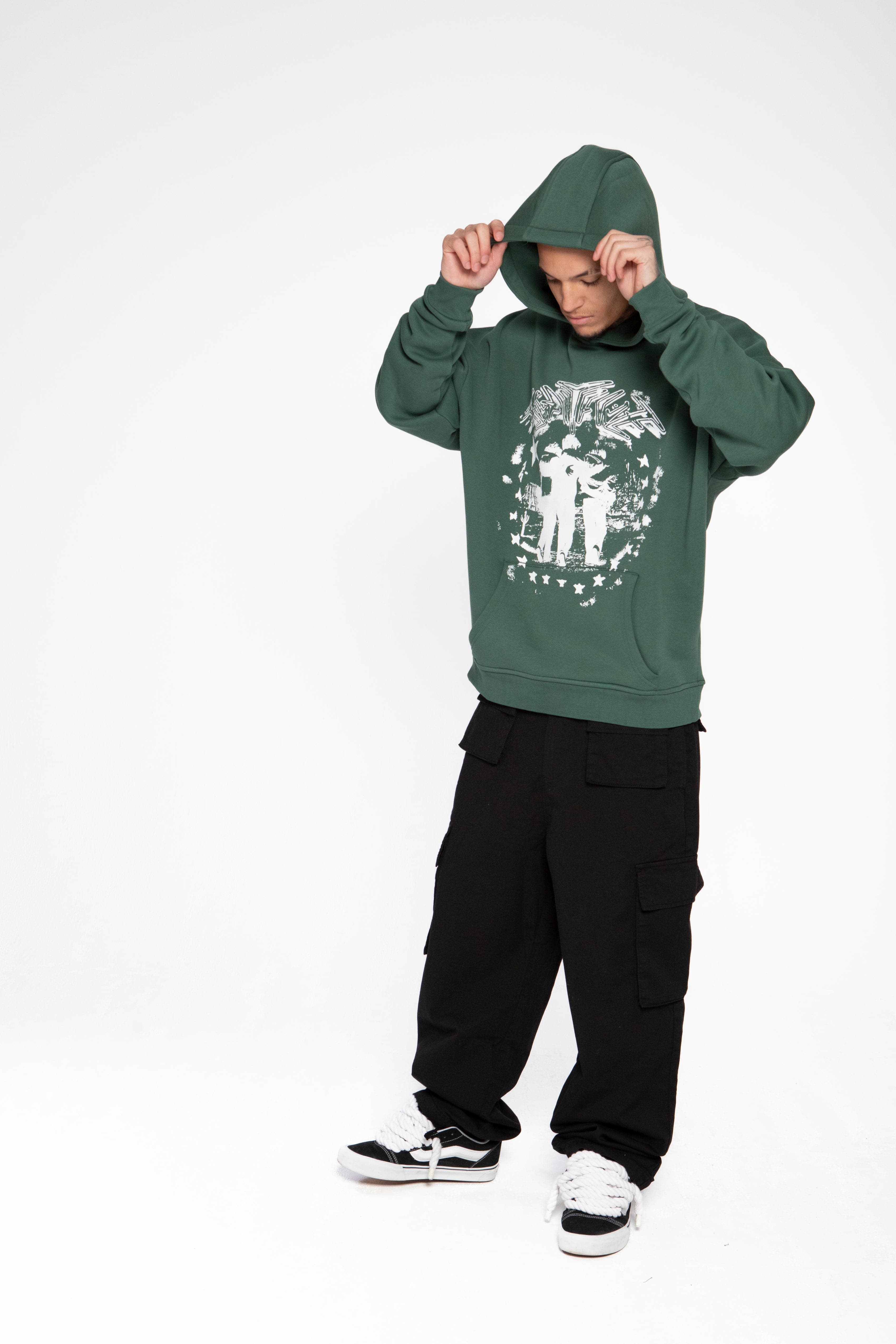 PEOPLE HOODIE DARK GREEN