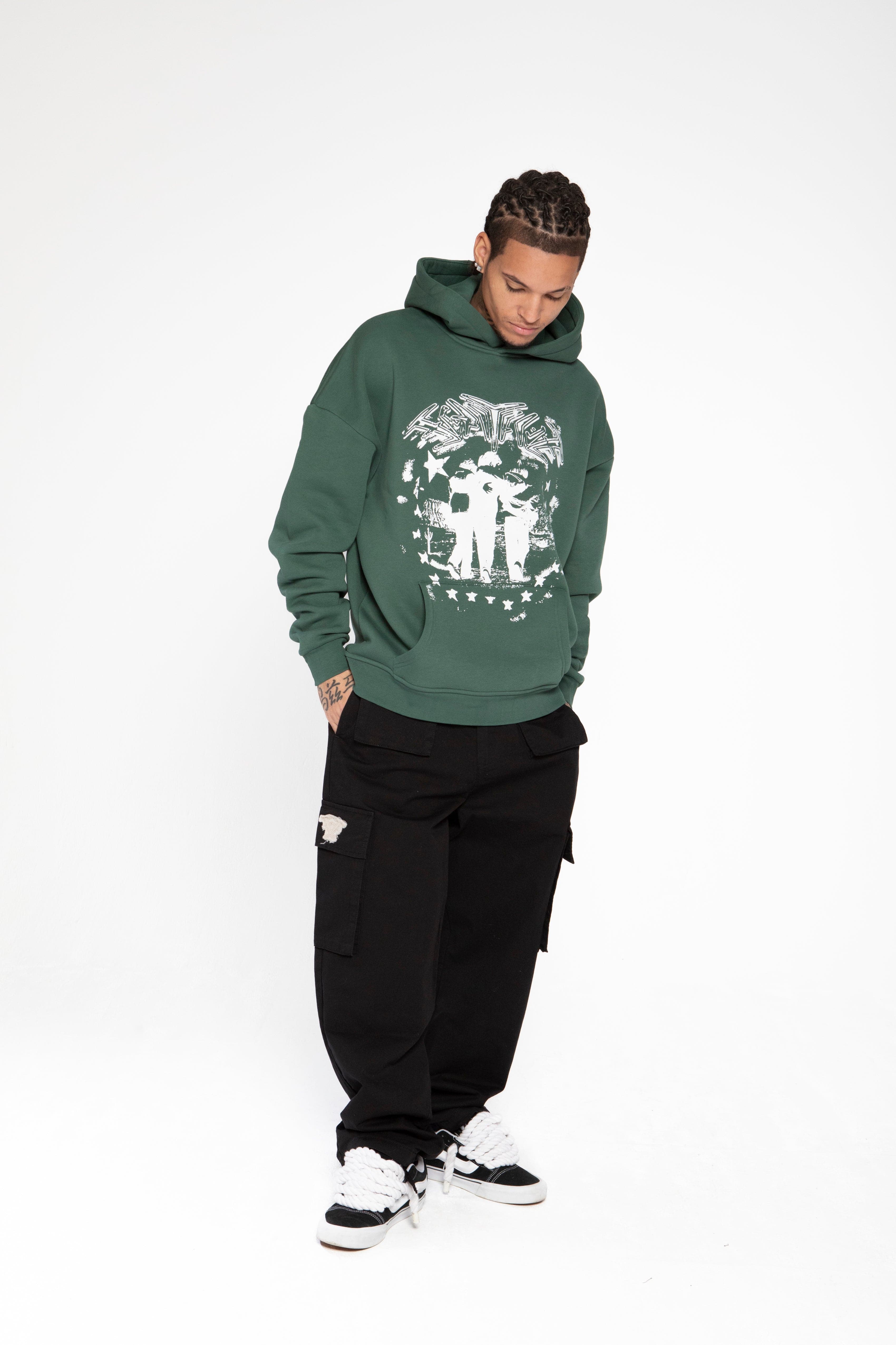 PEOPLE HOODIE DARK GREEN